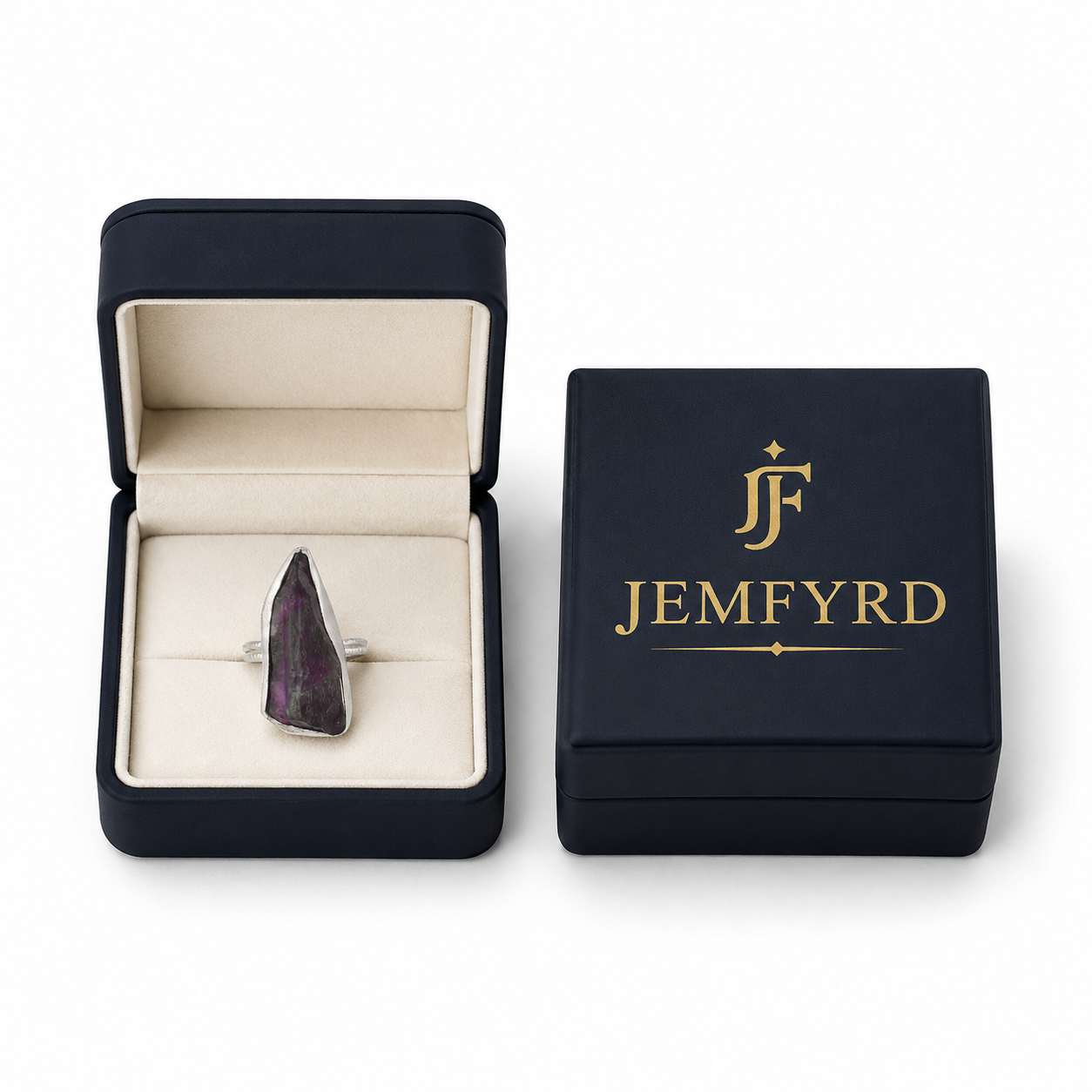 Amethystt Rough Gemstone Ring