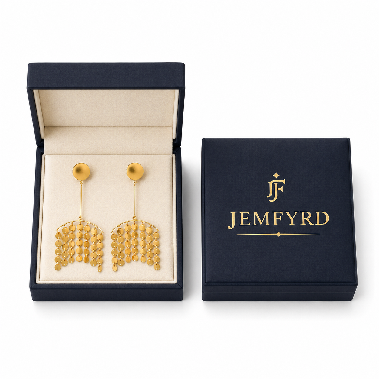 Brass Flash Gold Plating Hanger Stud Earring