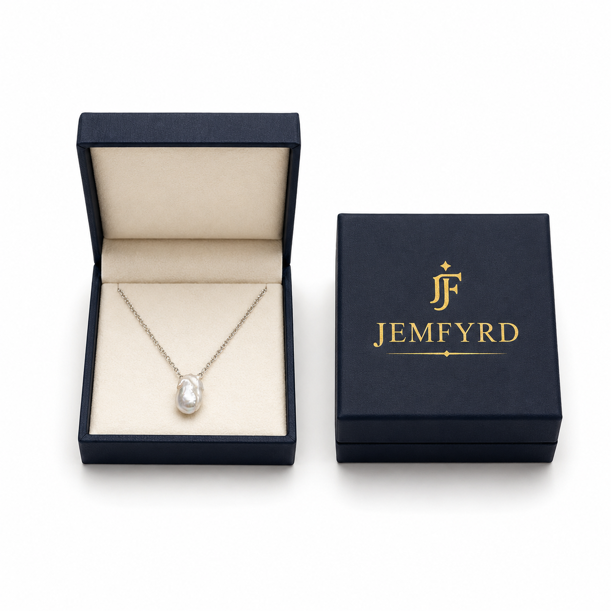 Natural Baroque Pearl Silver Plated Chain Pendant