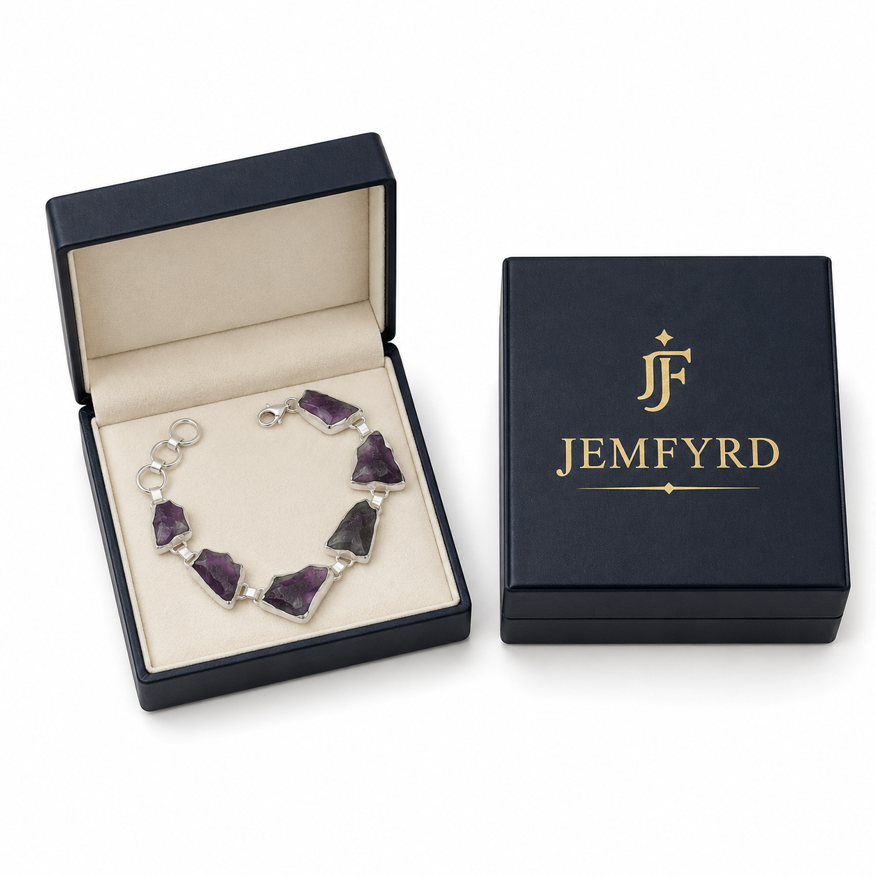 Amethystt Rough Gemstone Bracelet
