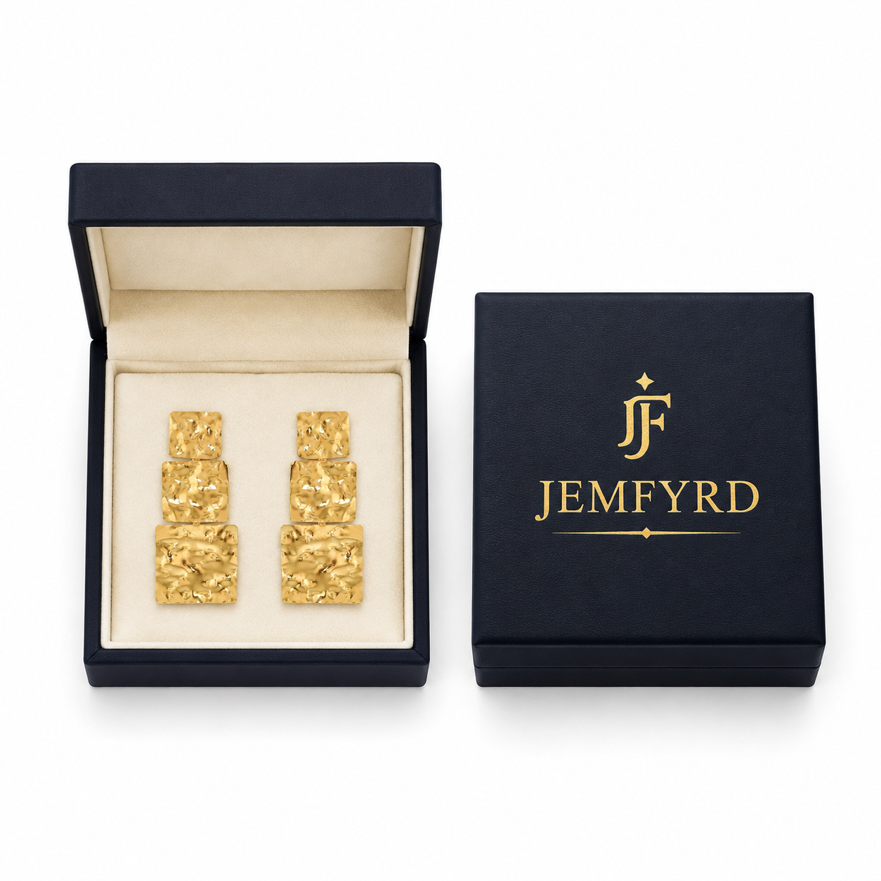 Brass Flash Gold Plating Tempest Stud Earring