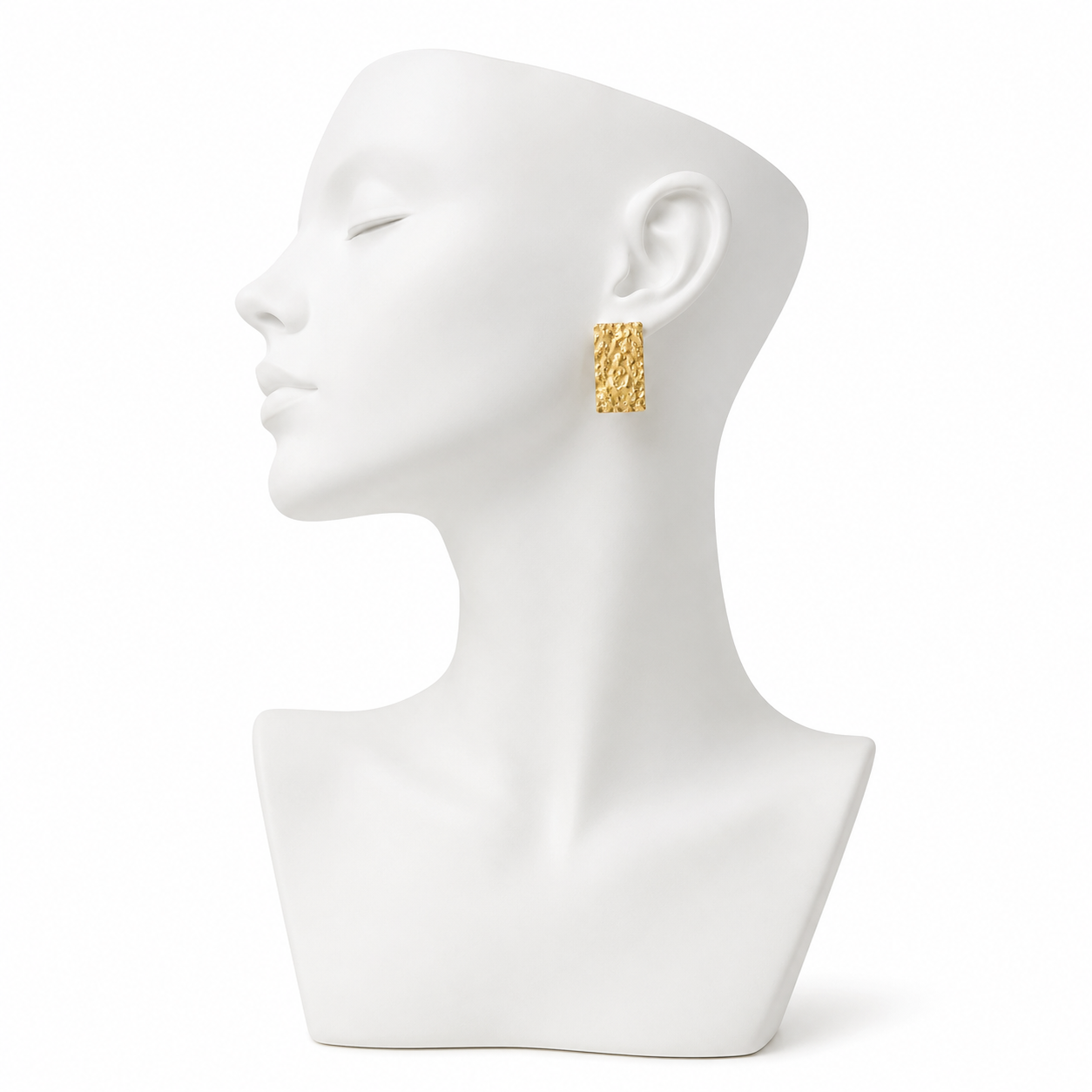 Brass Flash Gold Plating Tempest Stud Earring