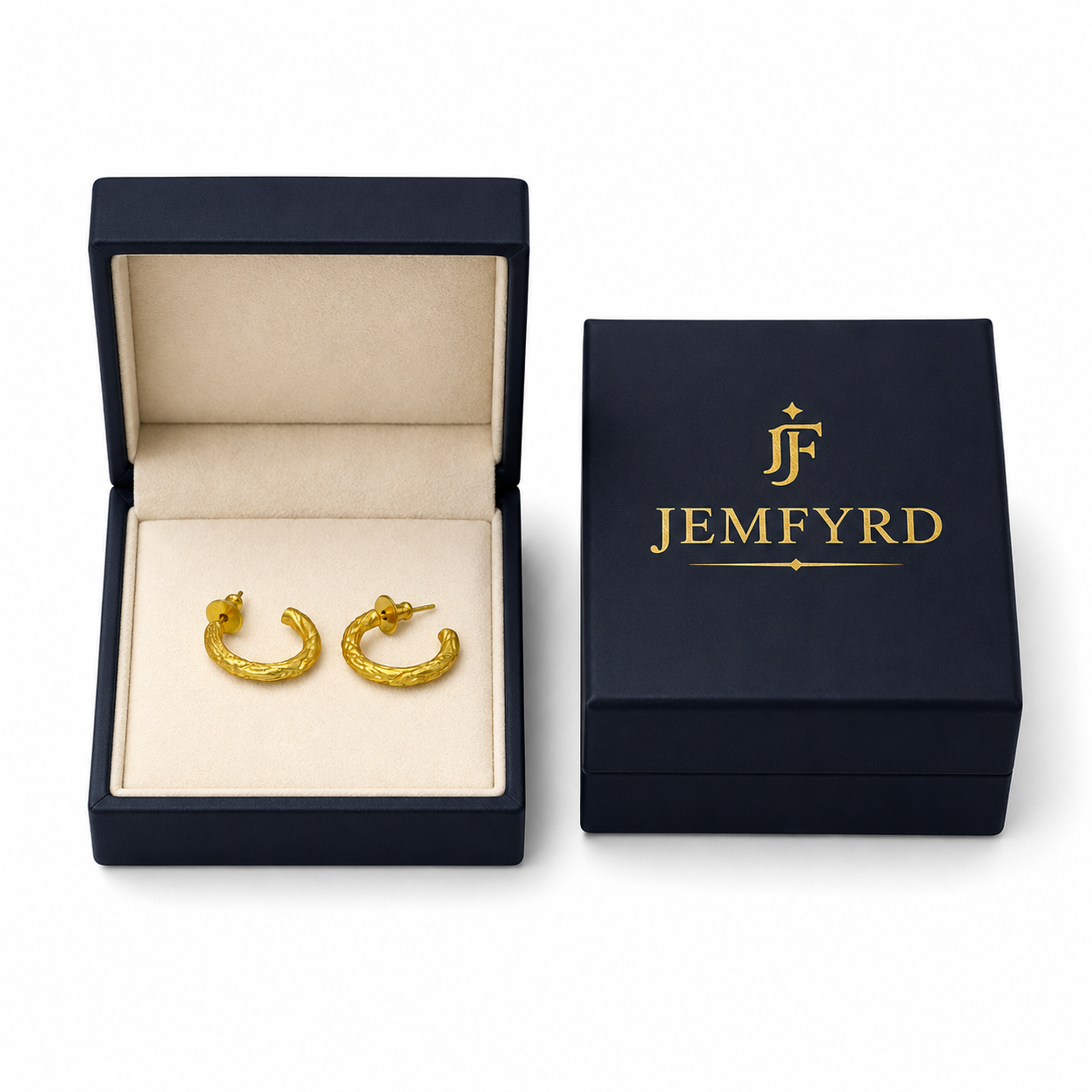 Irregular Hoop Gold Plated Stud Earring