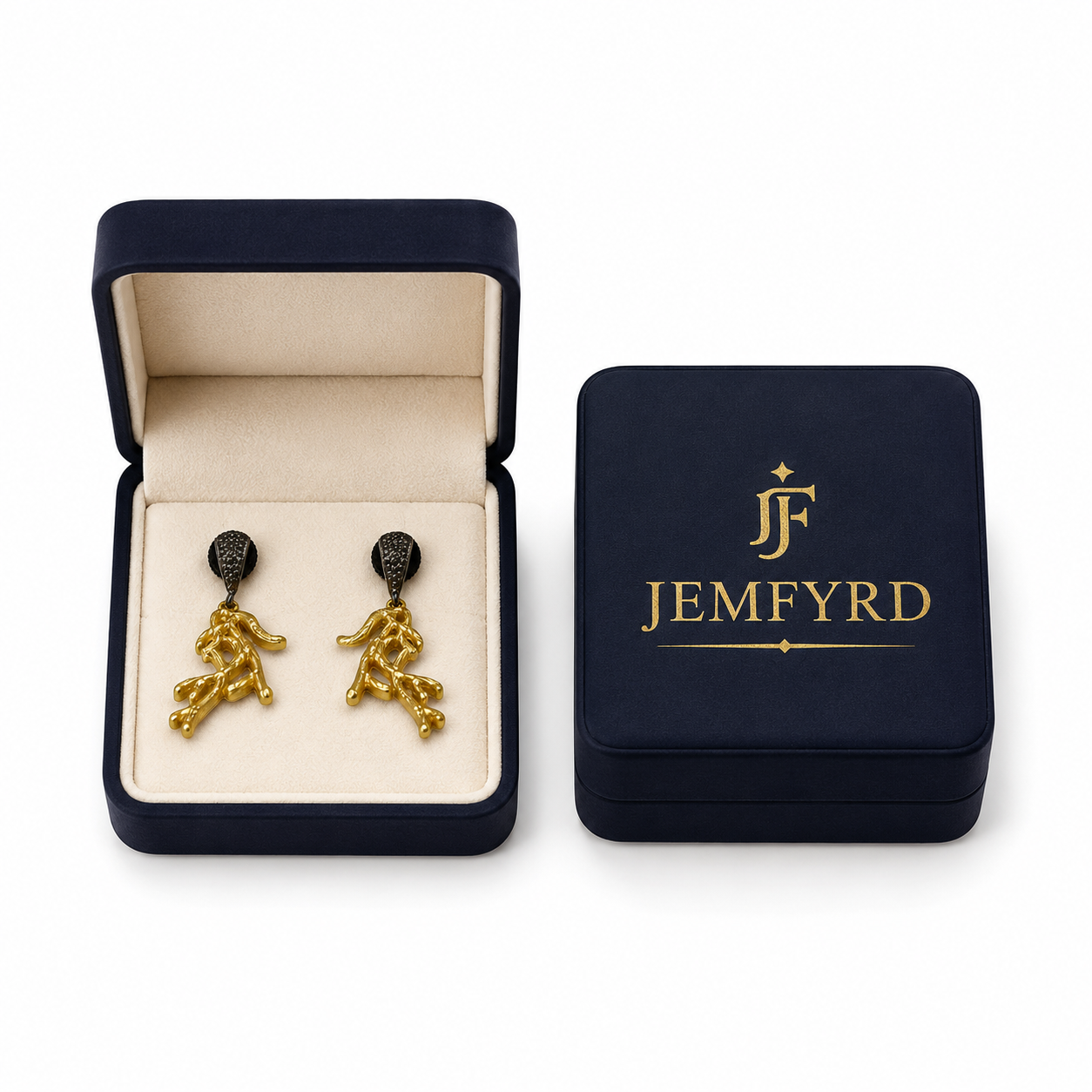 Tree Branch Gold Plated Earring