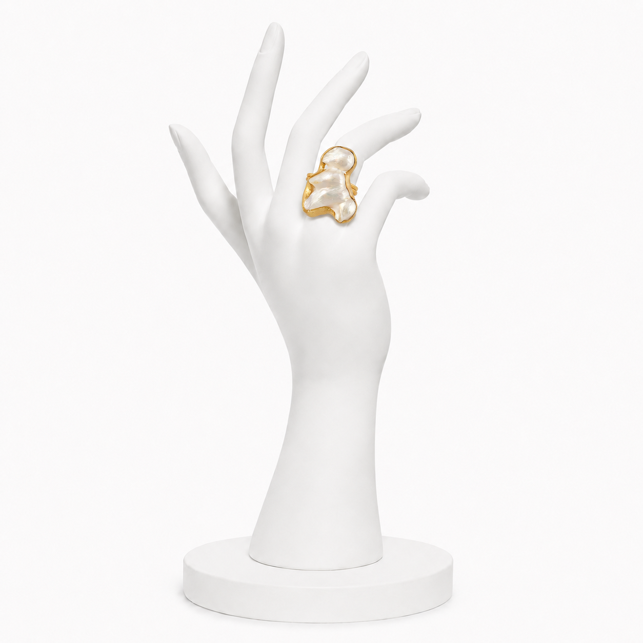 Baroque Pearl Rough Gemstone Ring