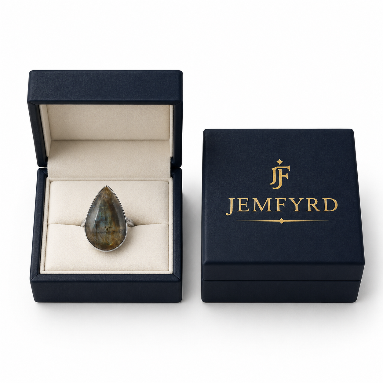 Labradorite Rough Gemstone Ring