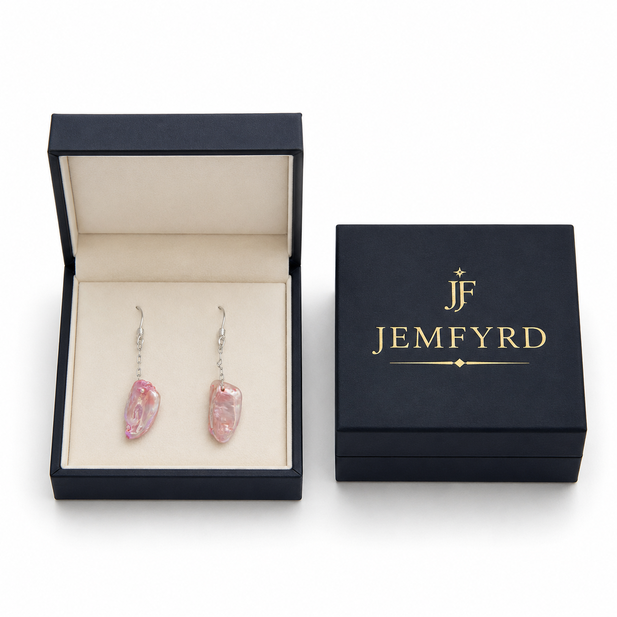 Freshwater Pink Pearl Silver Plated Dangler Hook Earring