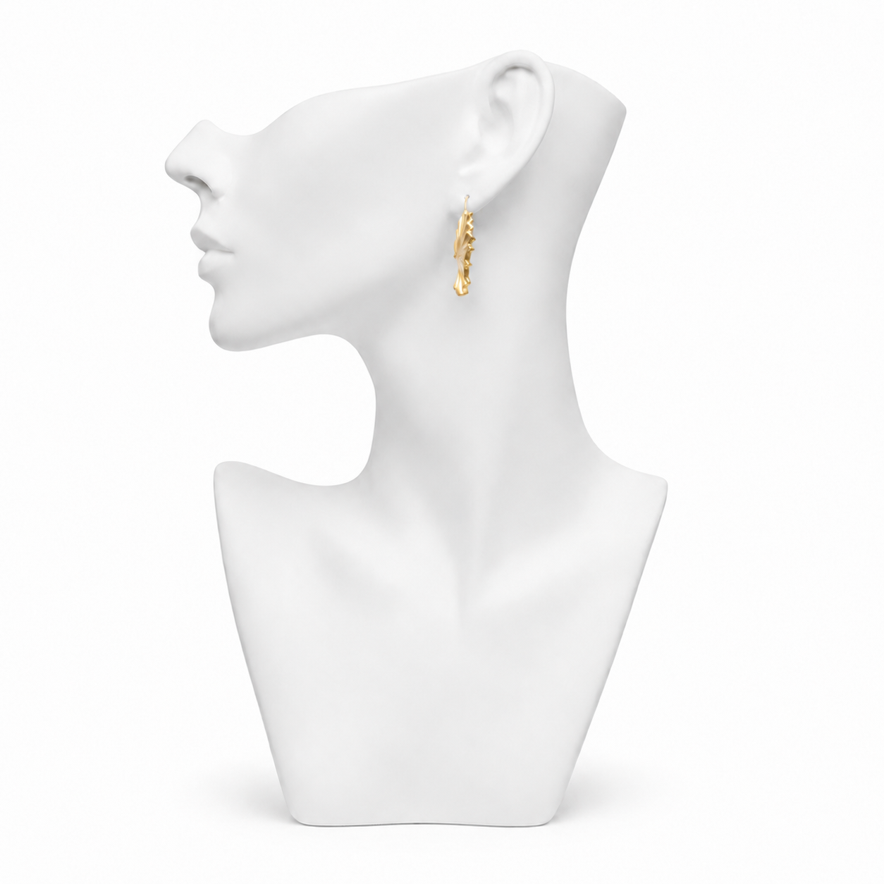 Lotus Leaf Gold Plated Stud Earring