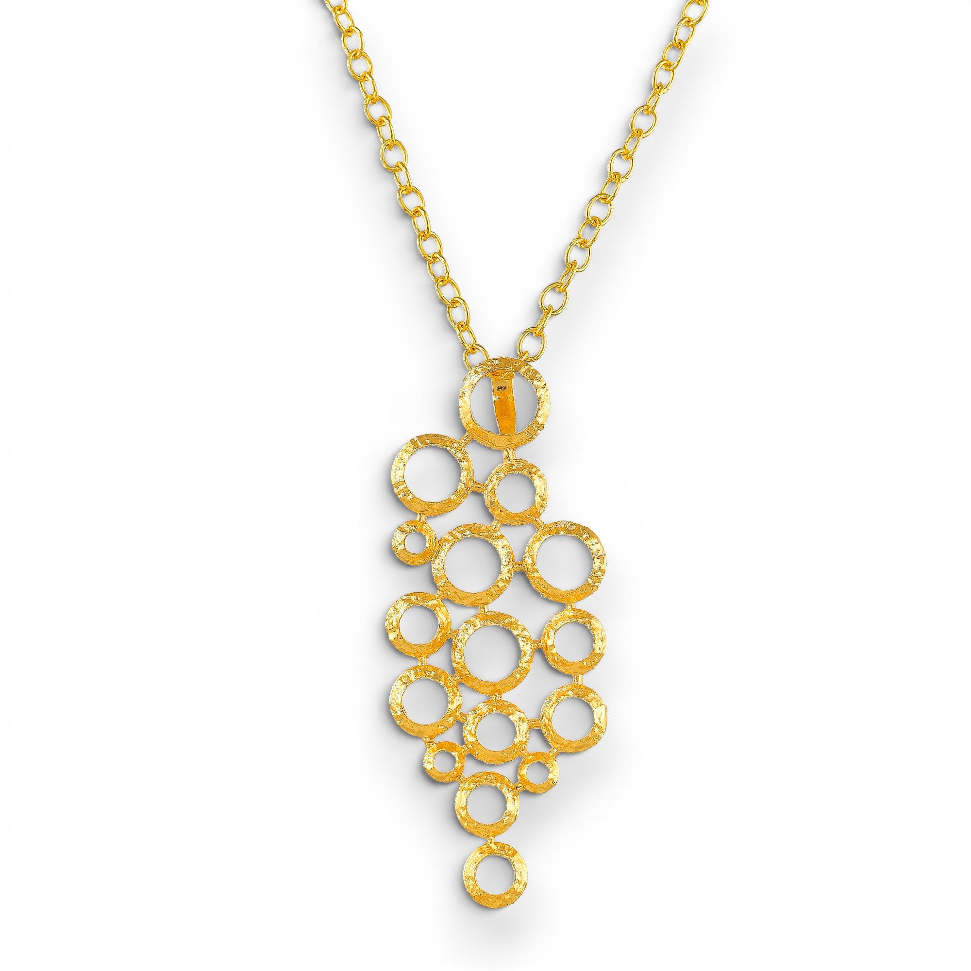 Brass Flash Gold Plating Hoops Necklace