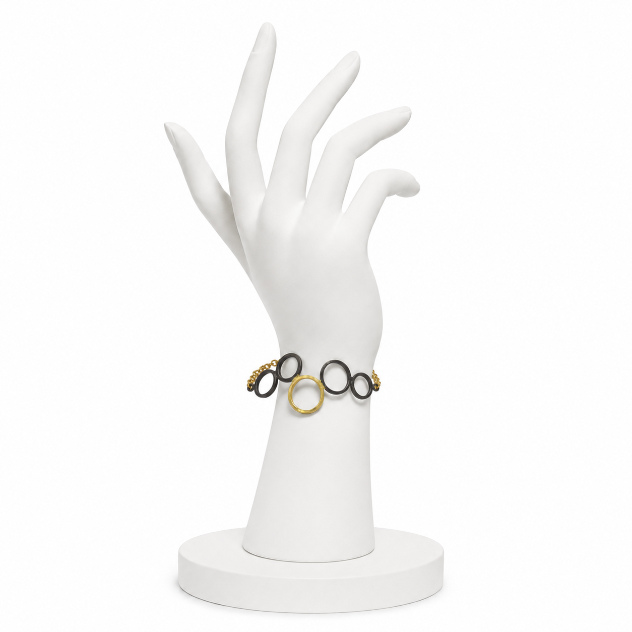 Penta Ring Brass Dual Colour Plated Bracelet