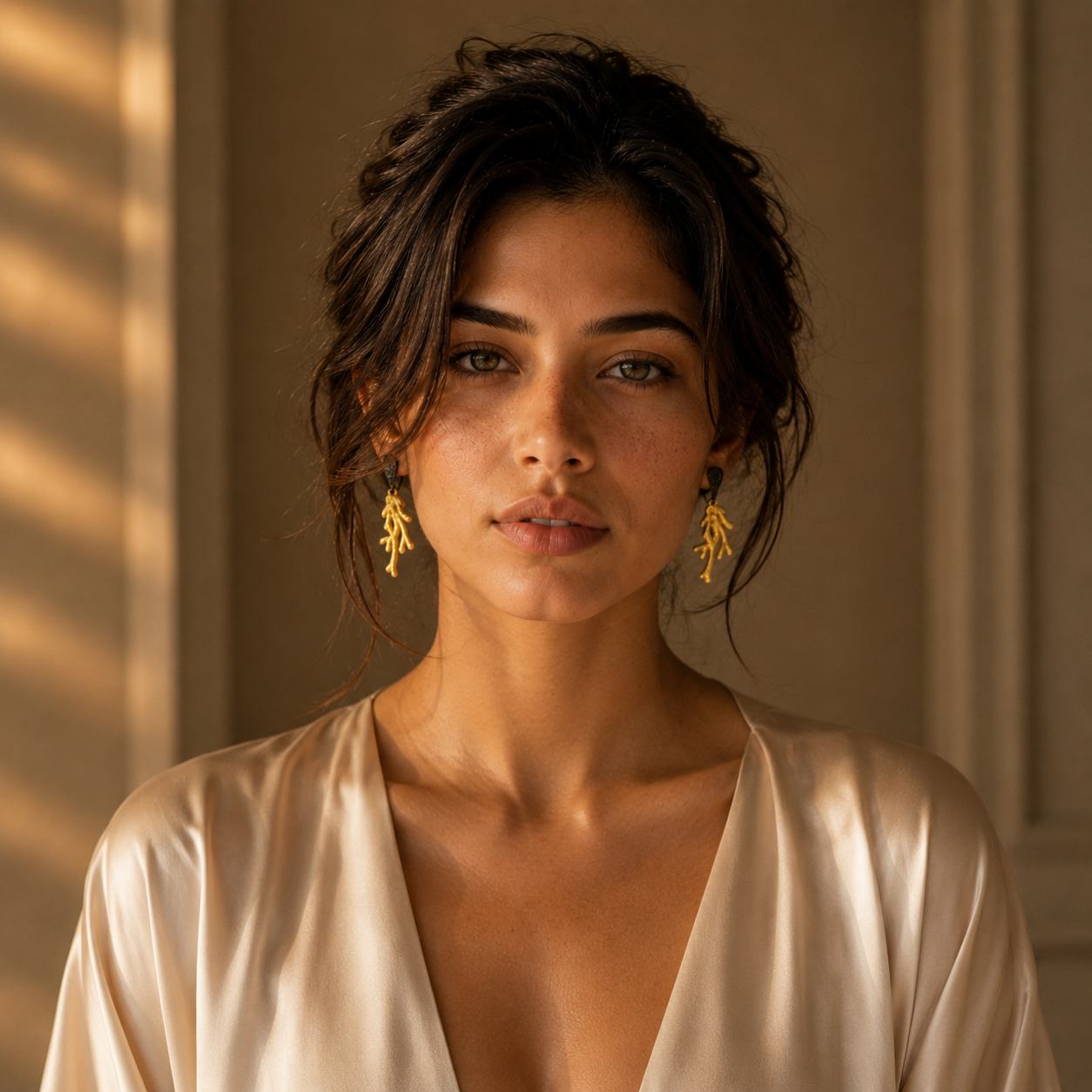 Tree Branch Gold Plated Earring