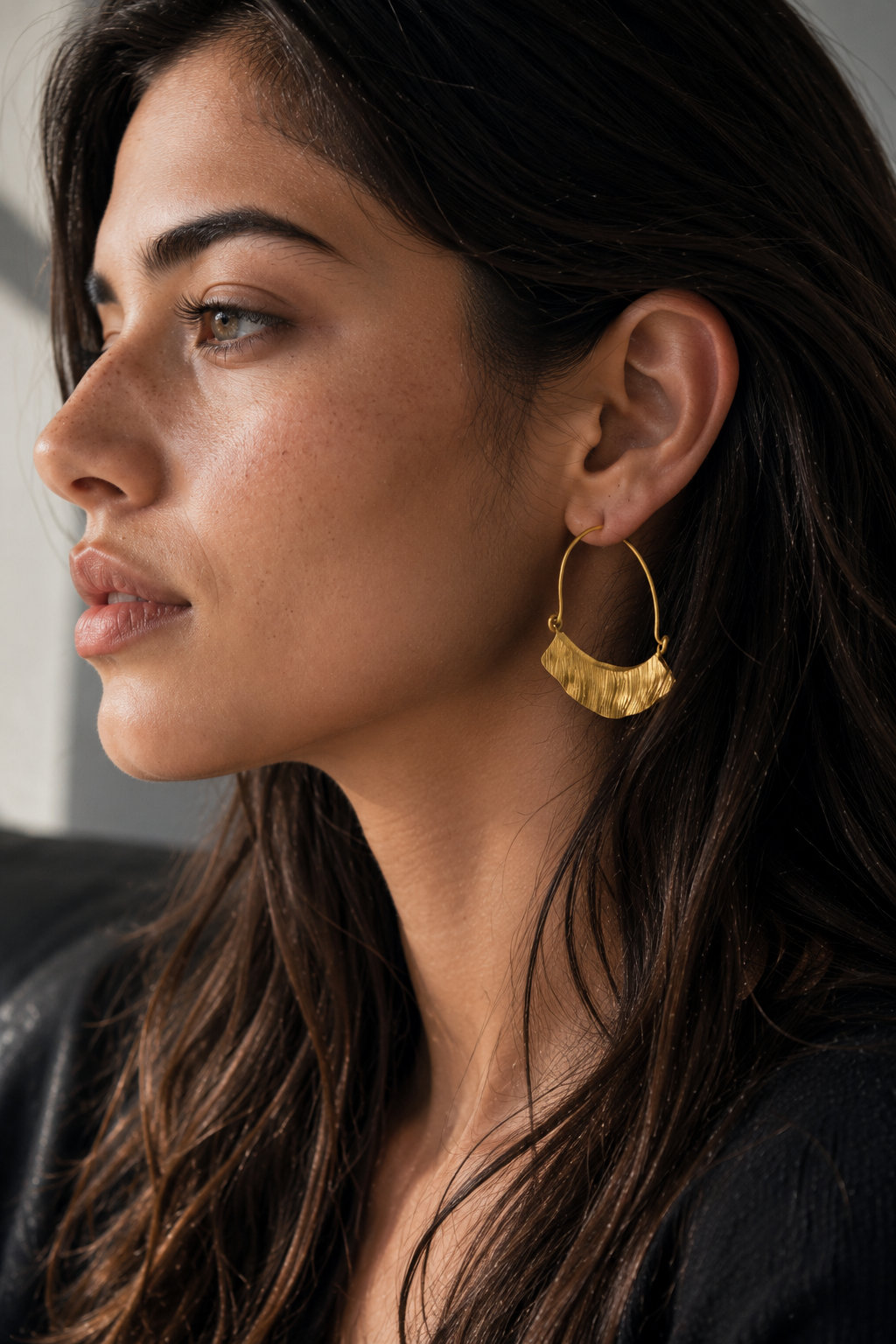 Over the Moon Hoop Earring