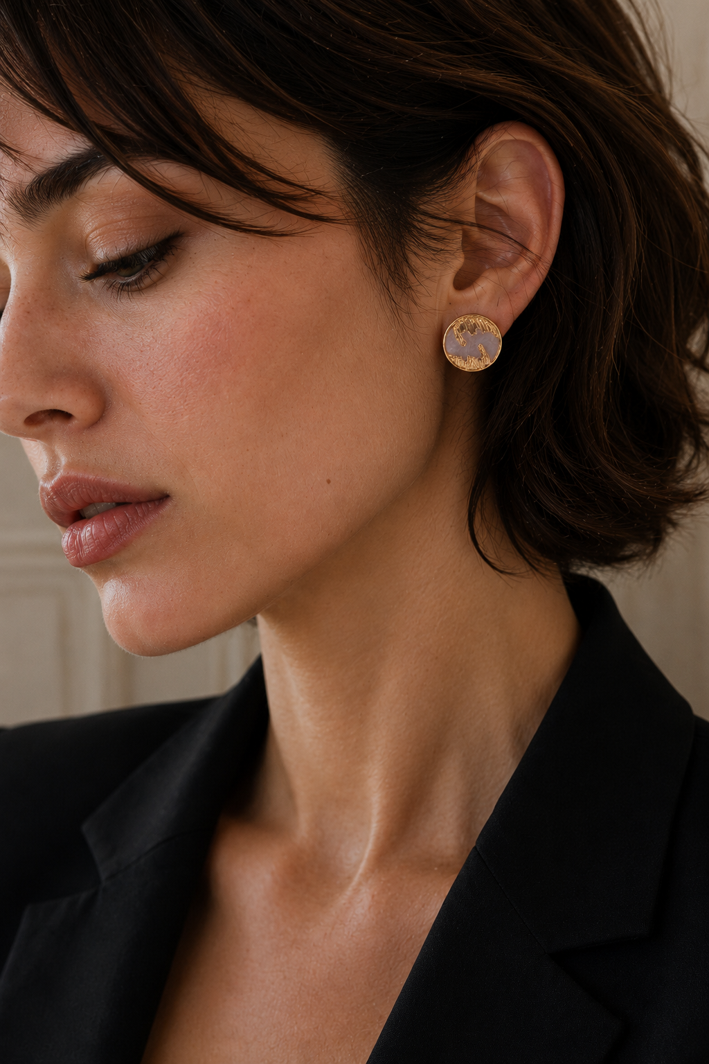 Mother of Pearl Flash Gold Plated Cufflinks