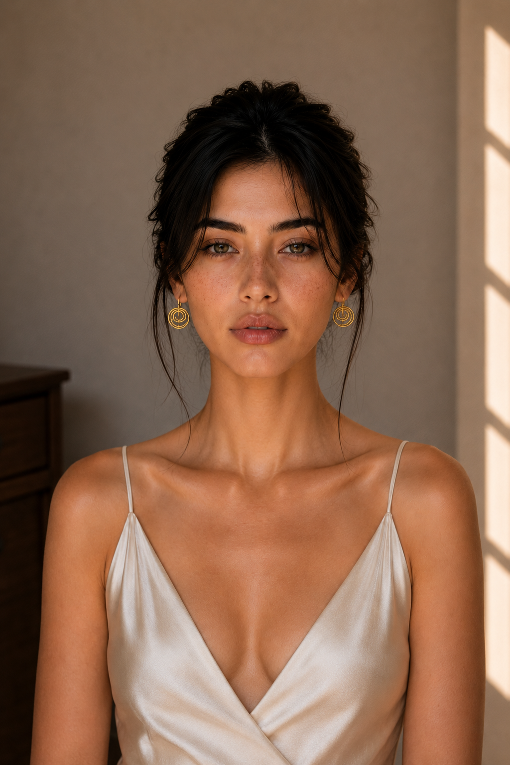 Swirl Gold Plated Hook Earring