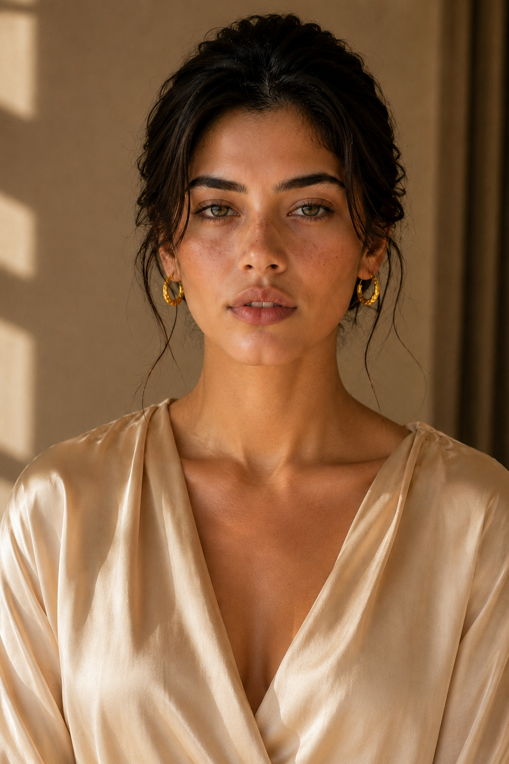 Irregular Hoop Gold Plated Stud Earring