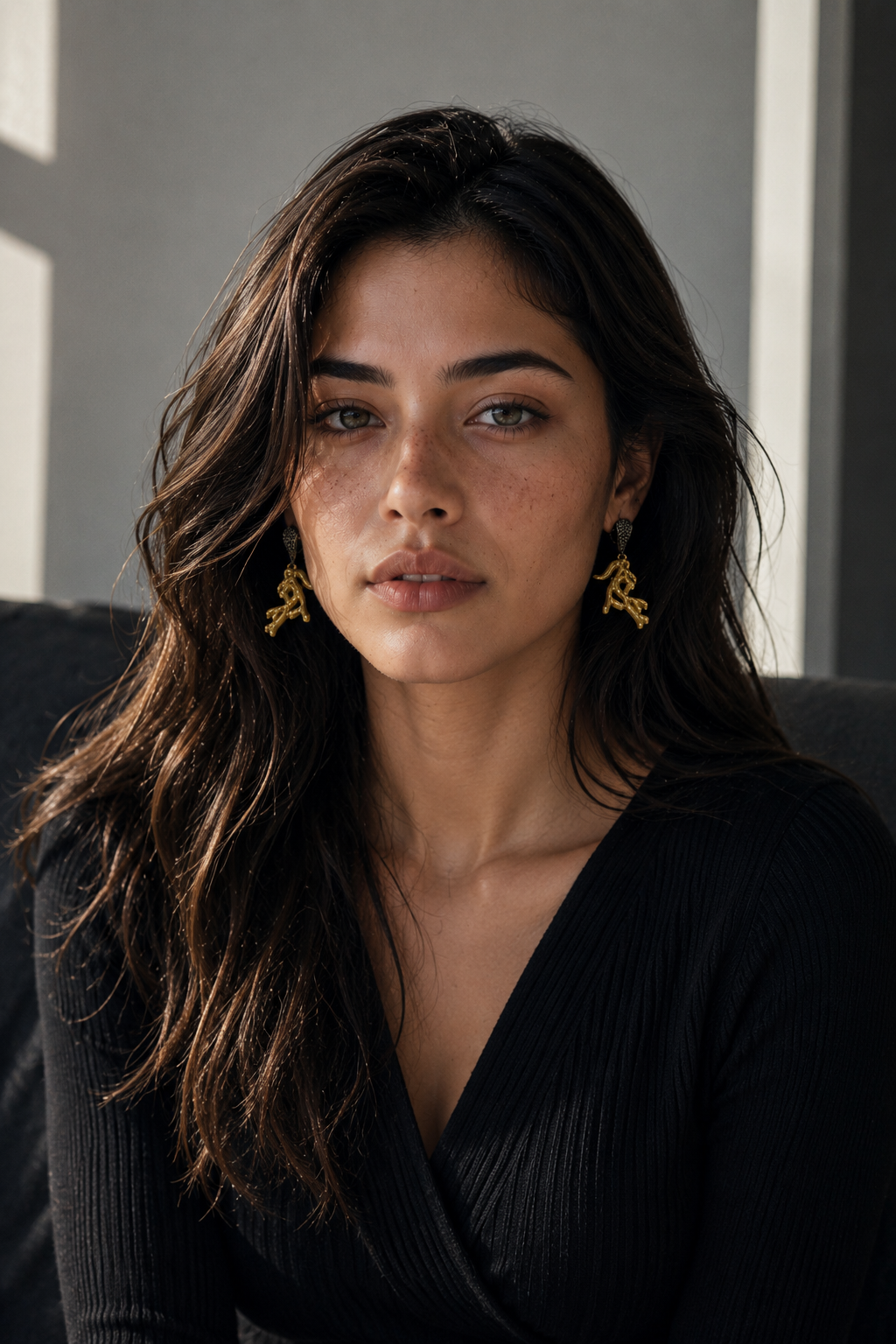 Tree Branch Gold Plated Earring