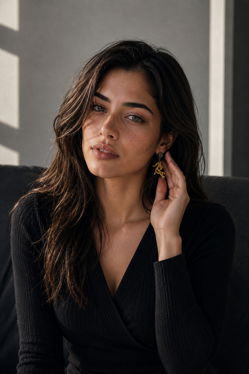 Tree Branch Gold Plated Earring