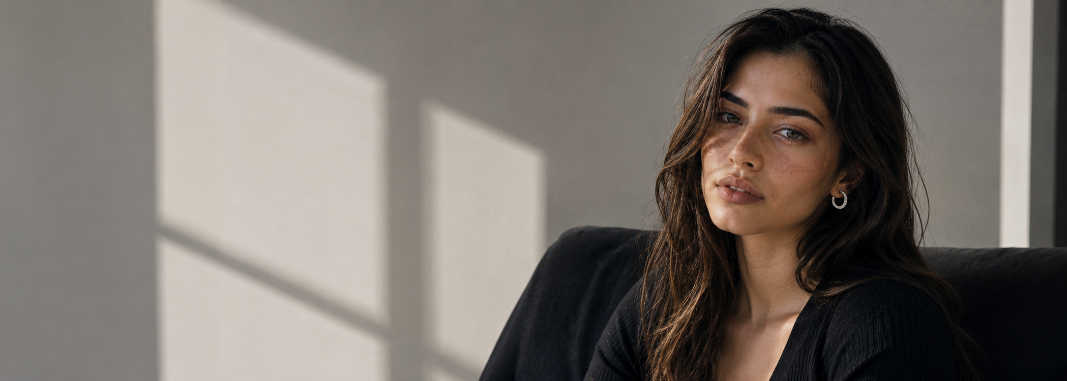 Textured Silver Open Hoop Stud Earring