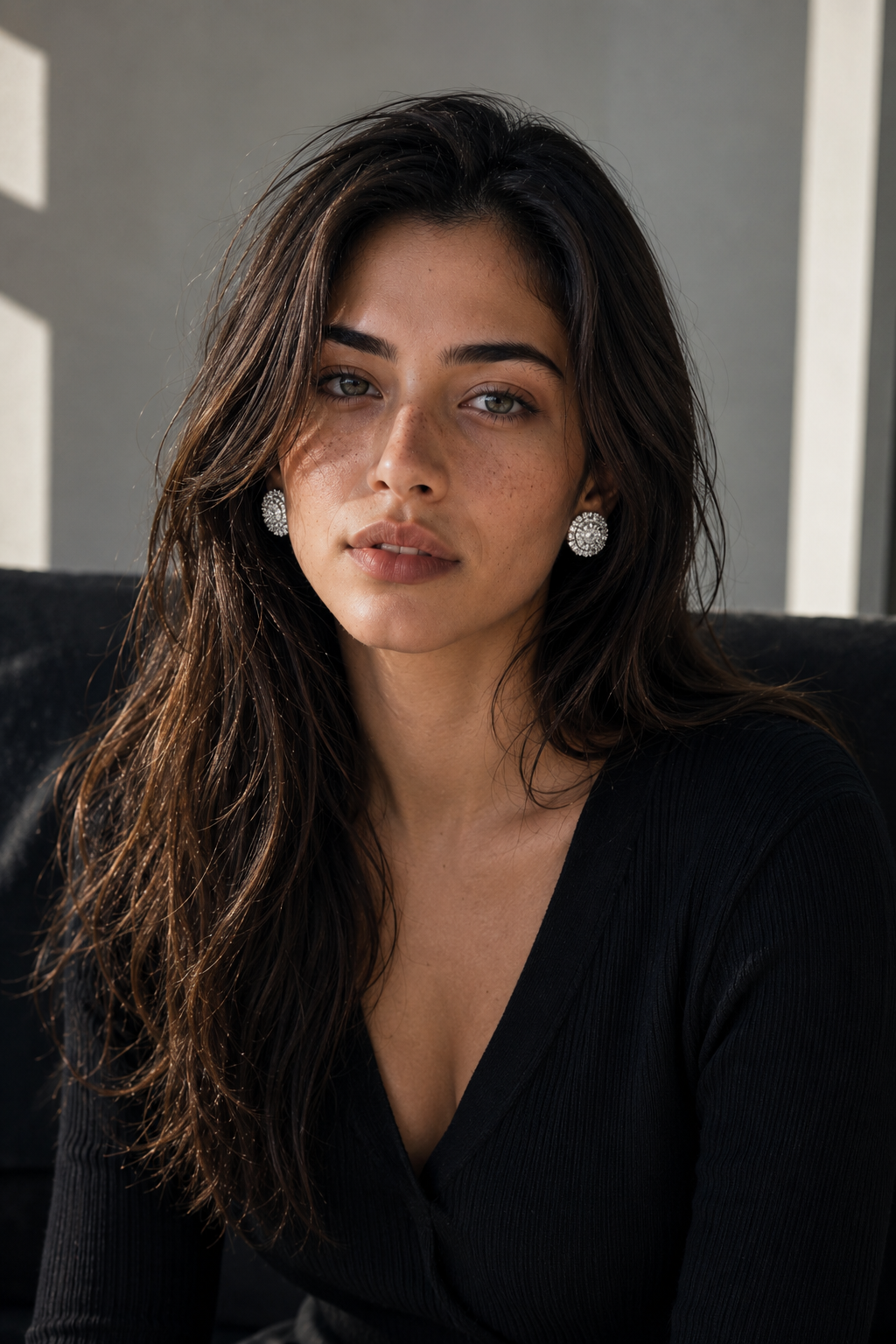 Dome Cluster Silver Stud Earring