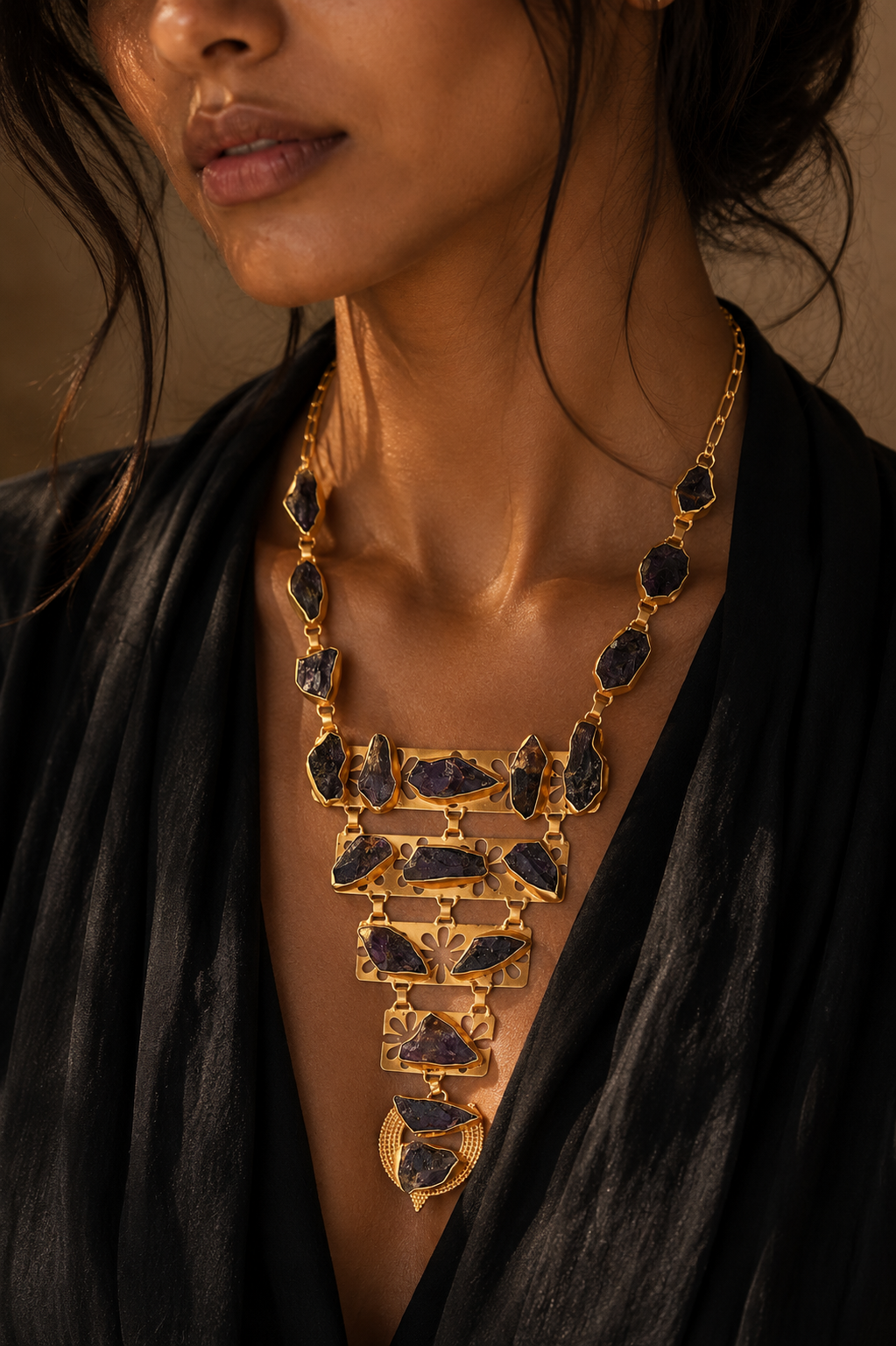 Amethystt Rough Gemstone Necklace