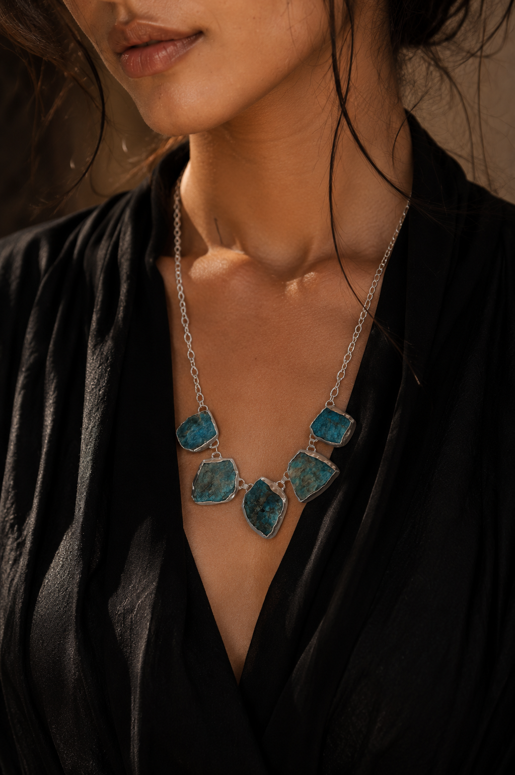 Apatite Rough Gemstone Necklace