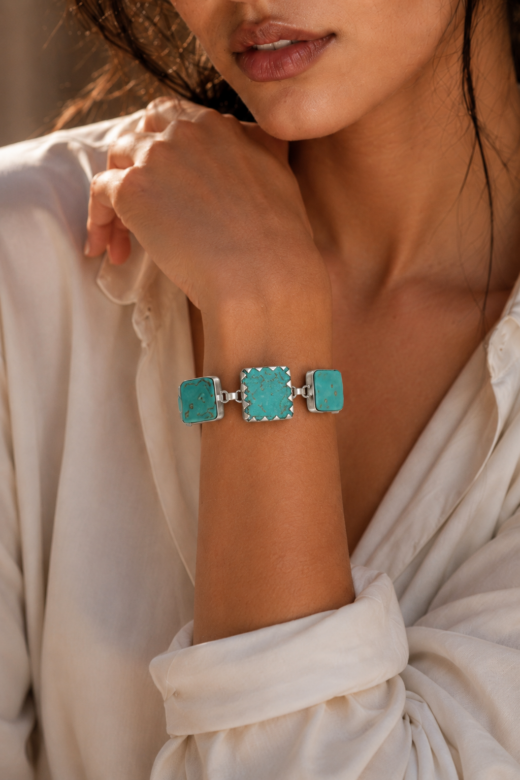 Turquoise Rough Gemstone Bracelet