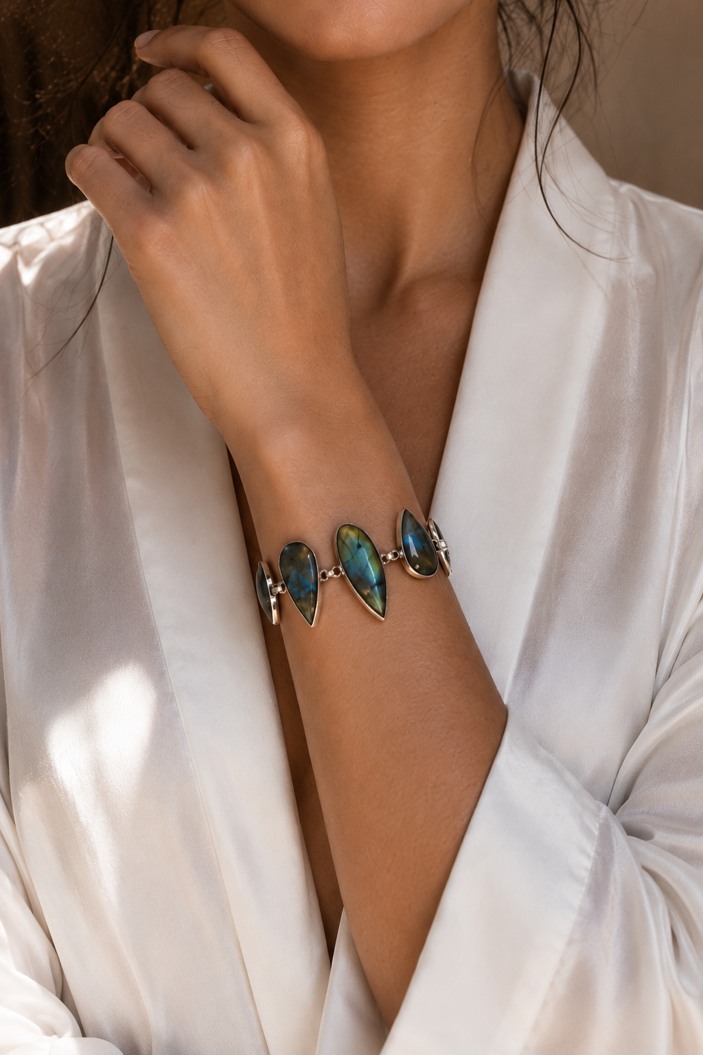 Labradorite Rough Gemstone Bracelet