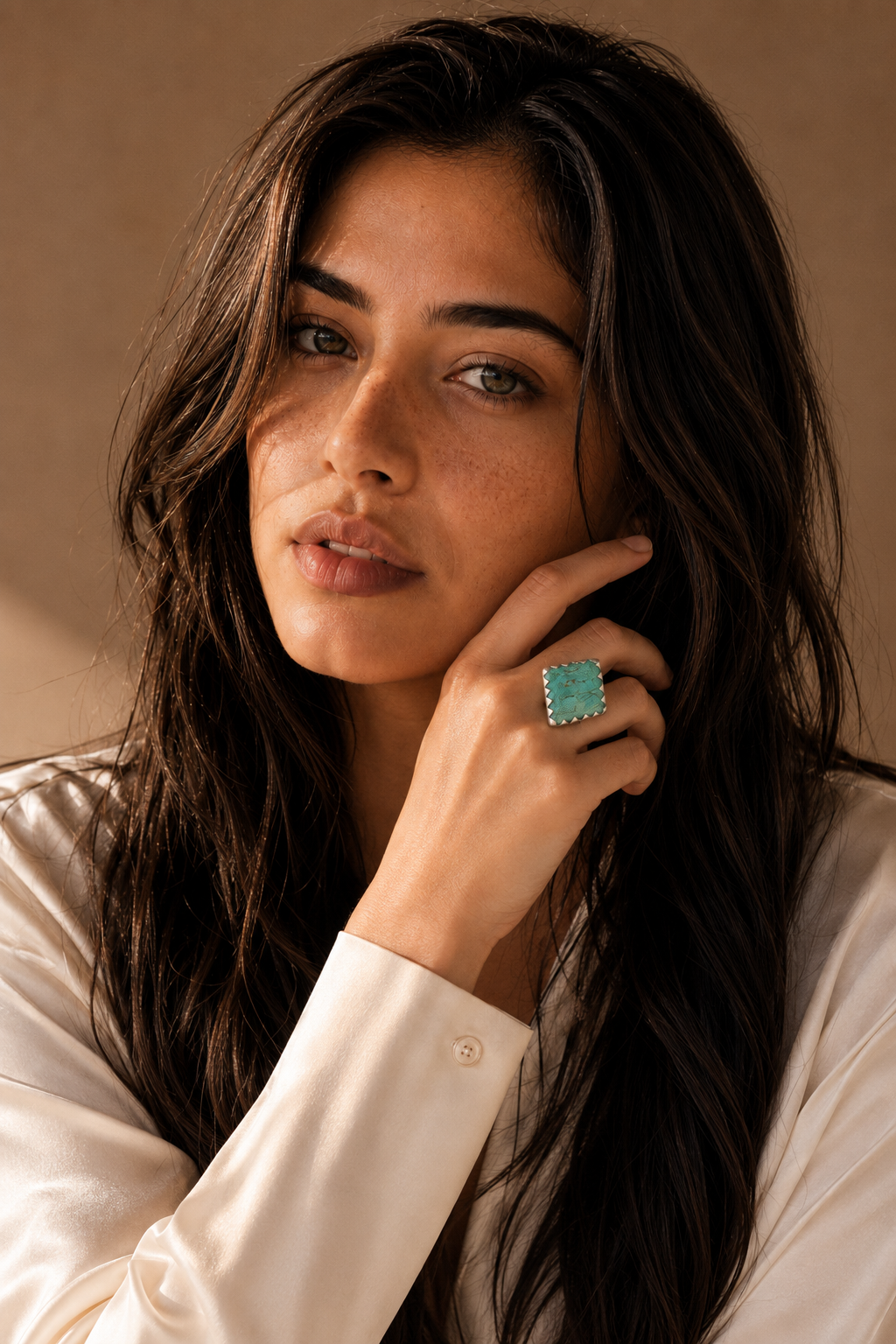 Turquoise Rough Gemstone Ring