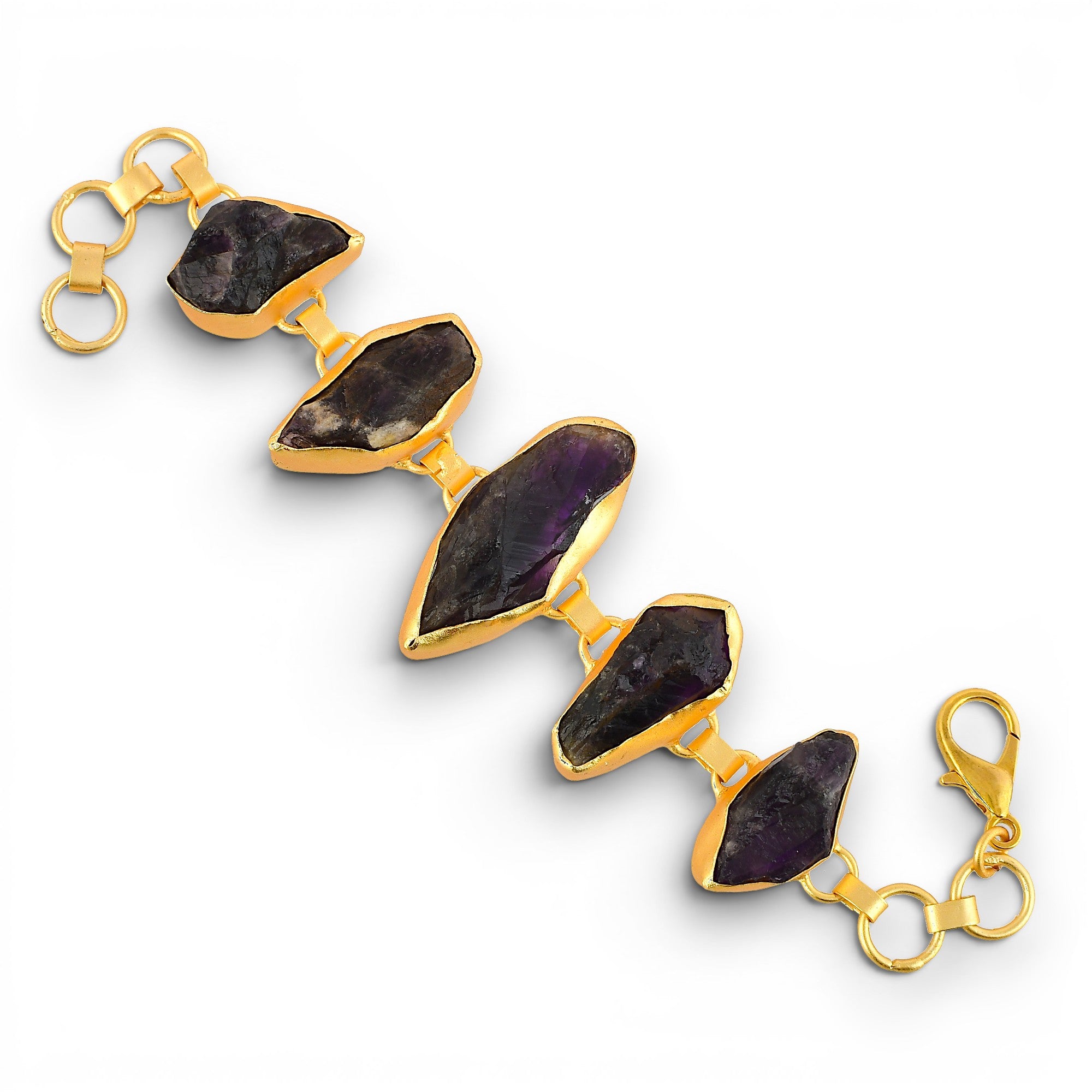Amethystt Rough Gemstone Bracelet