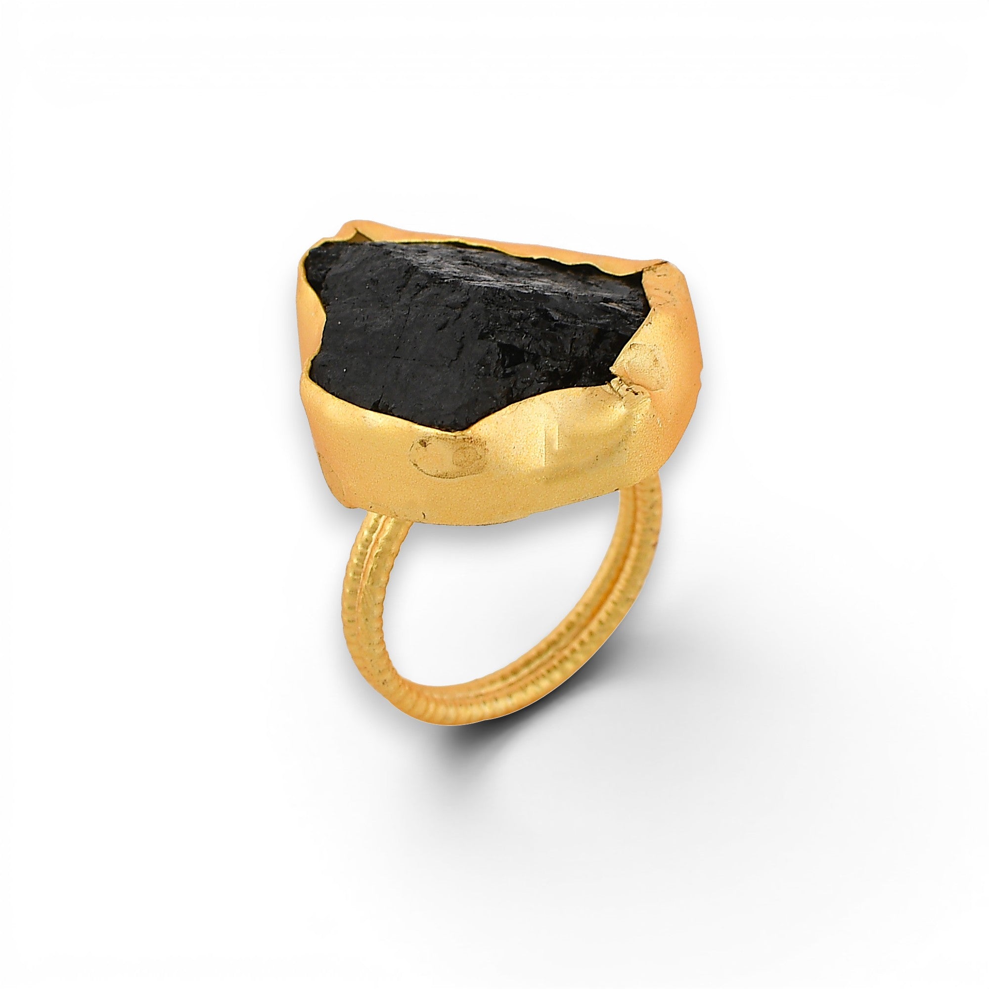 Multi Color Tourmanline Rough Gemstone Ring