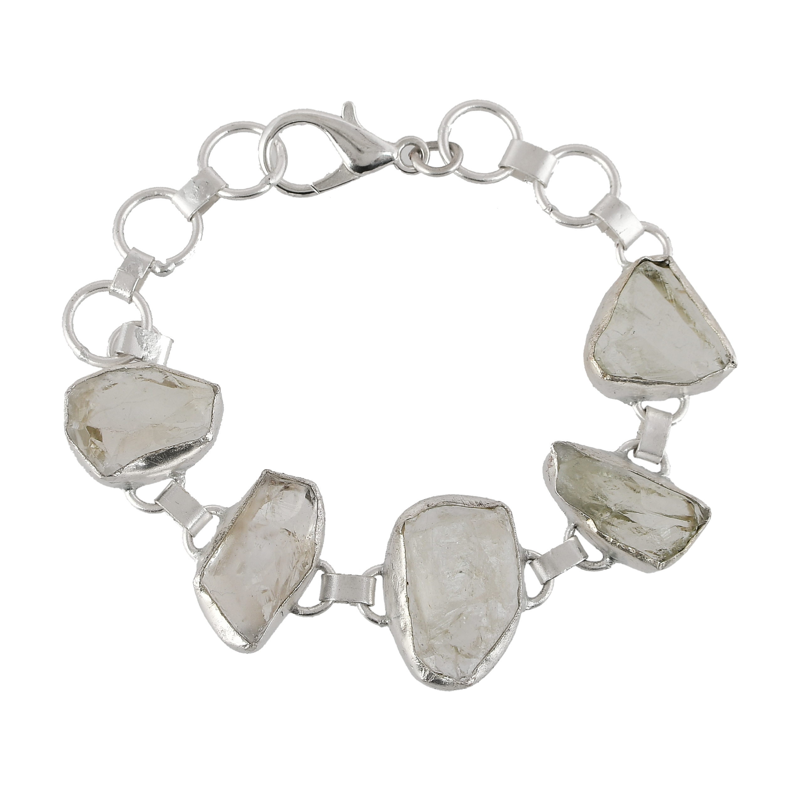 Crystal Quartz Rough Gemstone Bracelet