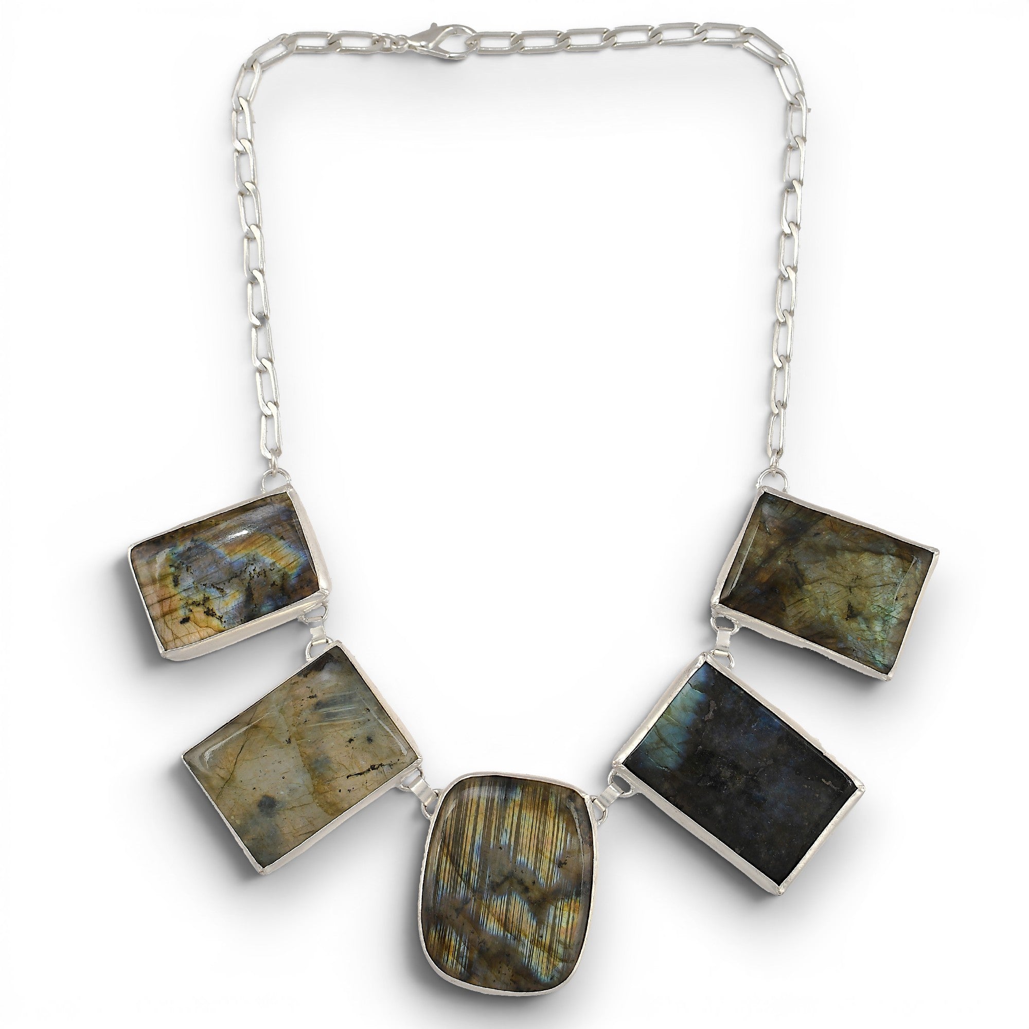 Labradorite Rough Gemstone Necklace