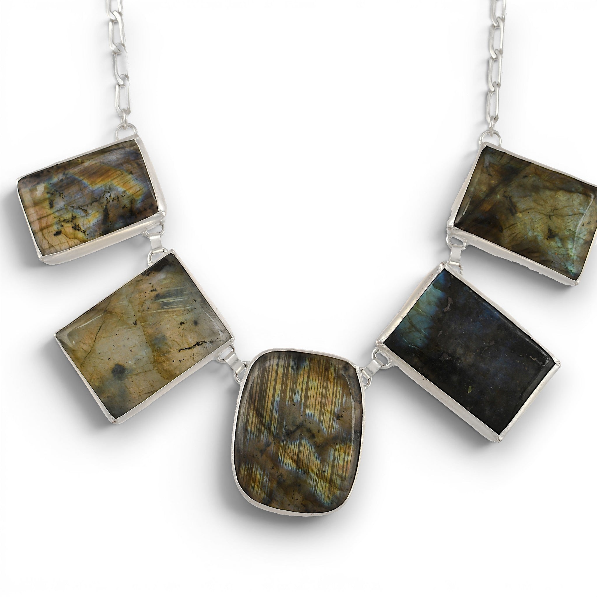 Labradorite Rough Gemstone Necklace