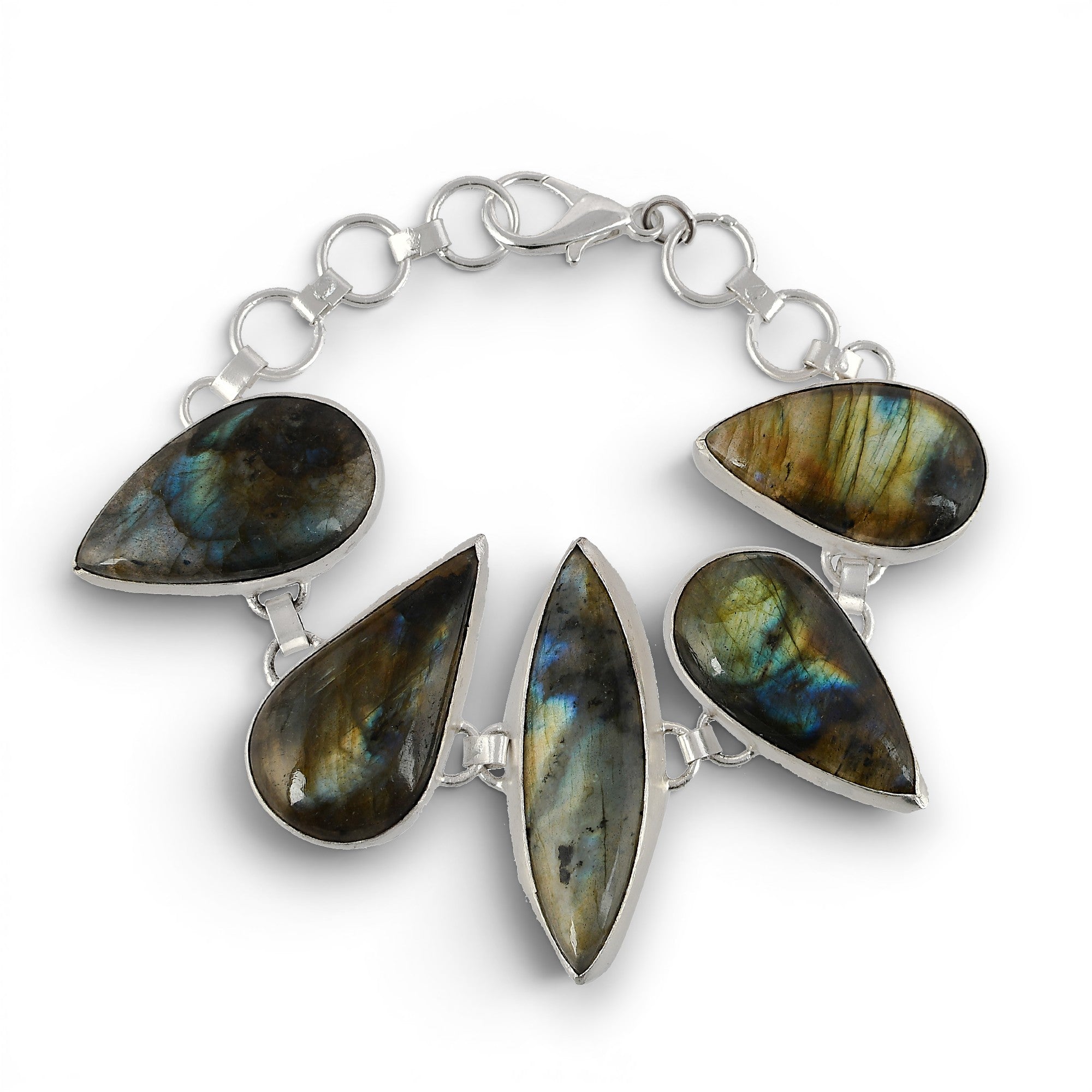 Labradorite Rough Gemstone Bracelet