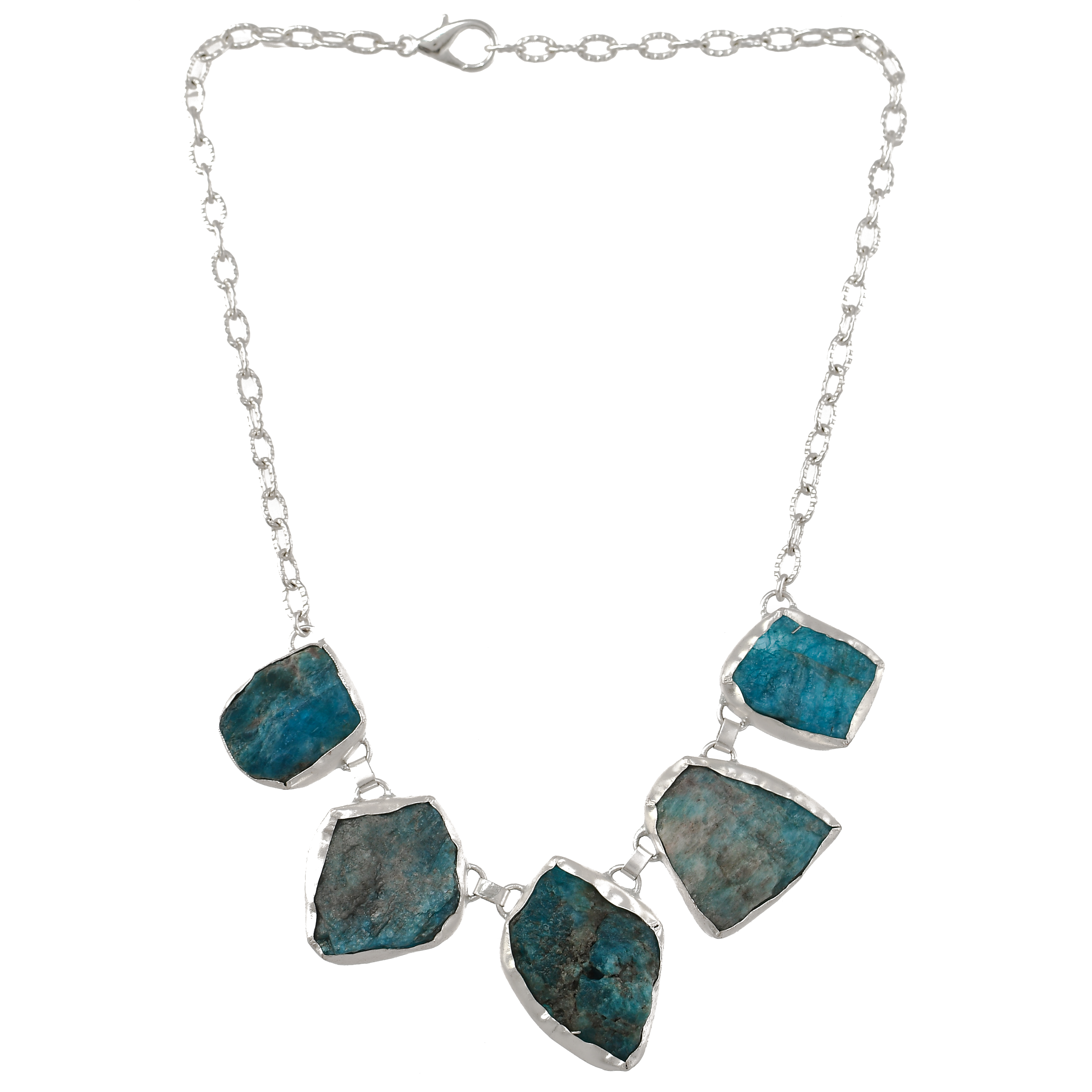 Blue Apatite Gemstone Pendant Necklace jewelry