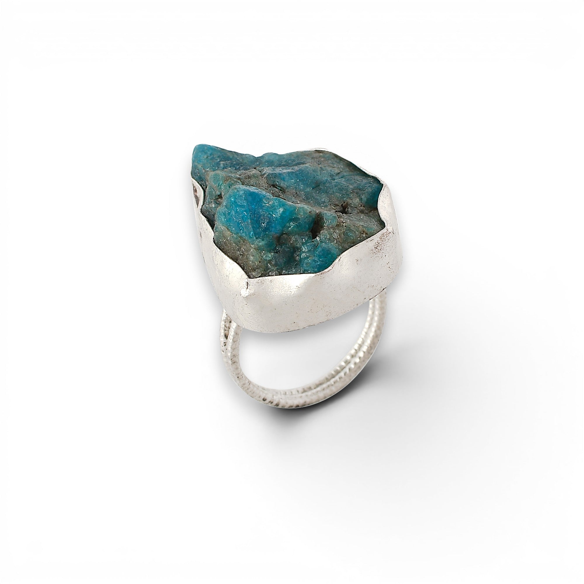 Apatite Rough Gemstone Ring