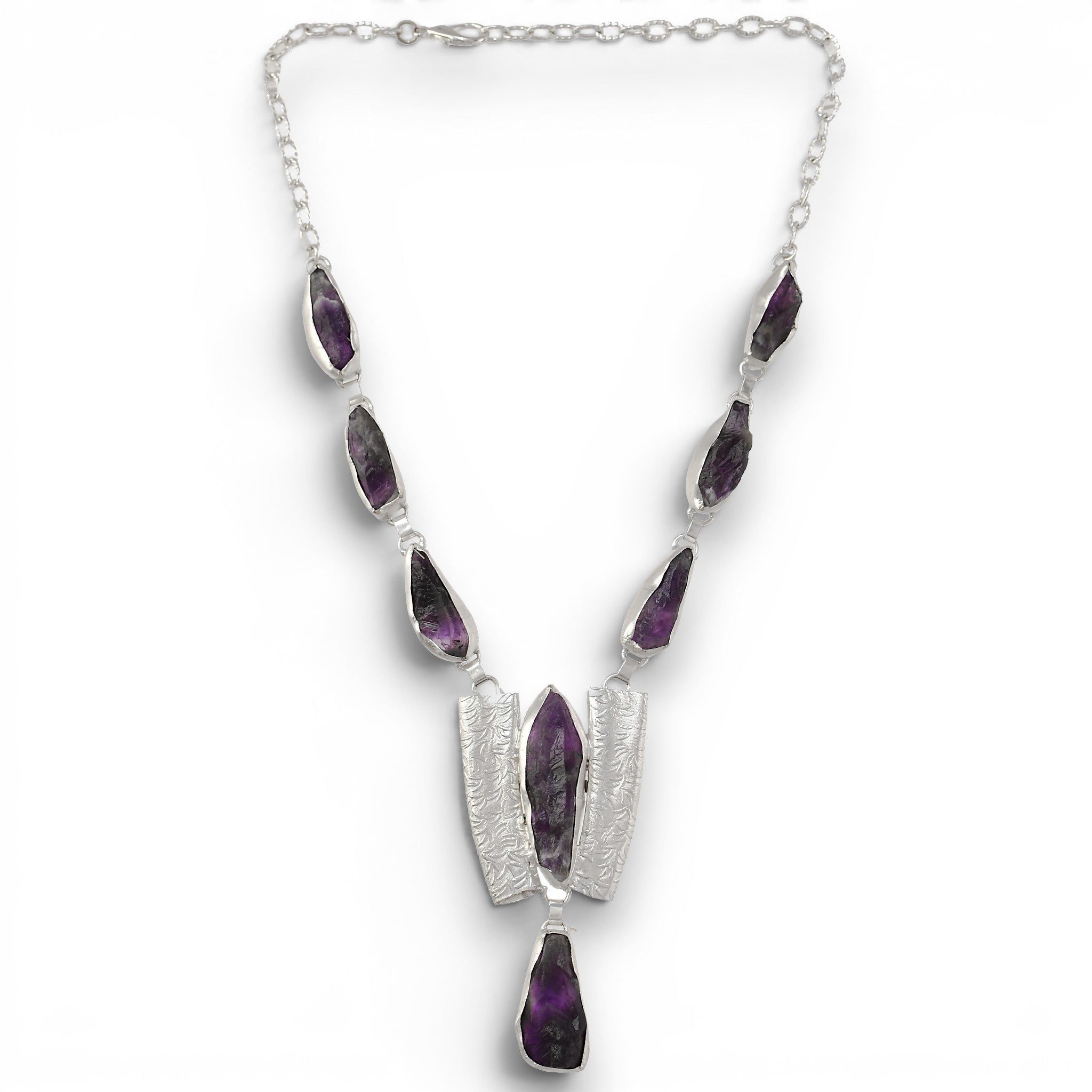 Amethystt Rough Gemstone Necklace