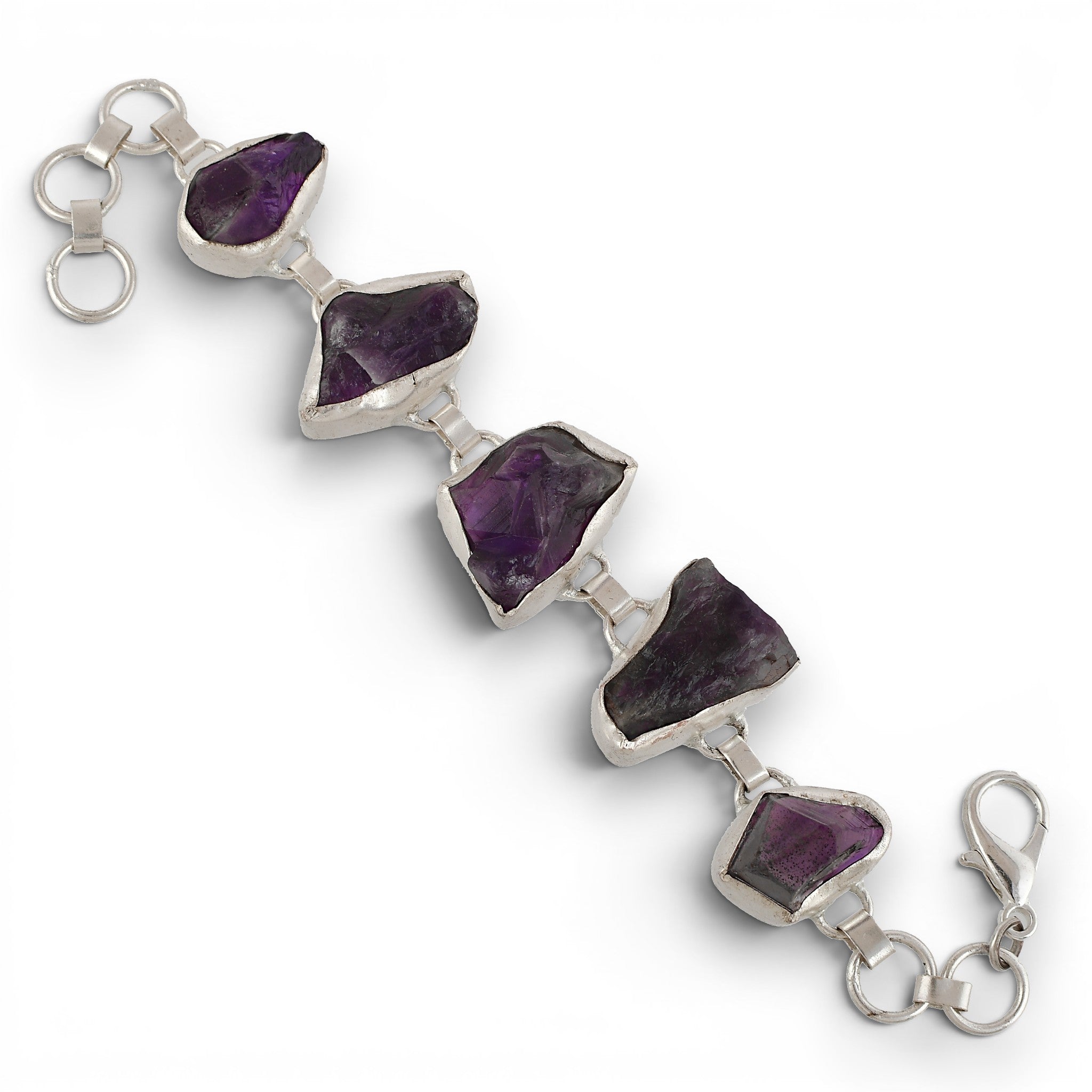 Amethystt Rough Gemstone Bracelet