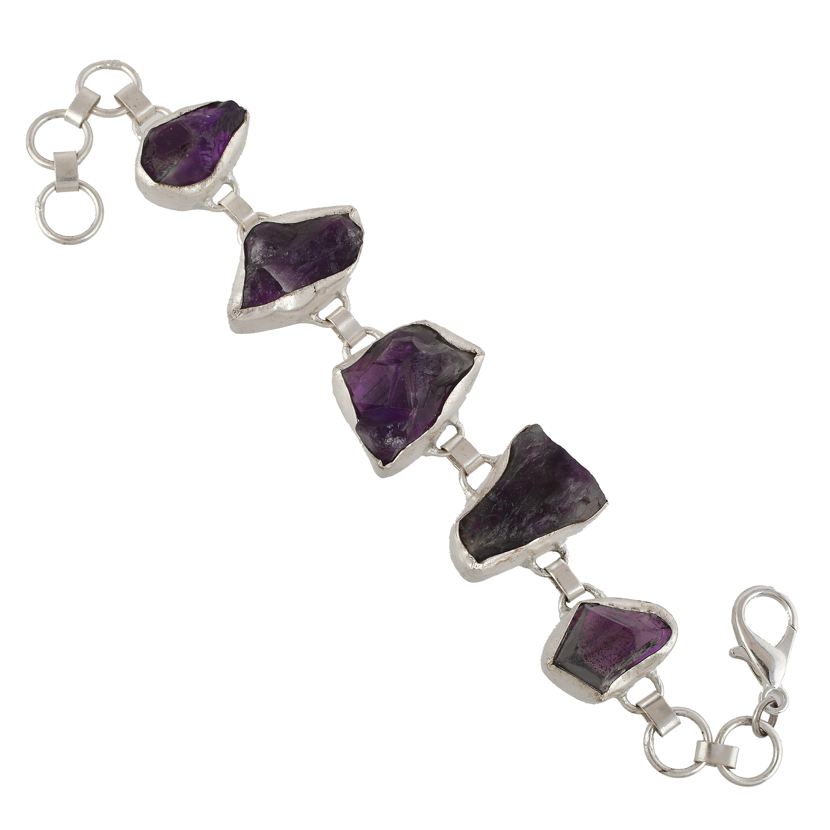 Purple Amethyst Rough Gemstone Bracelet