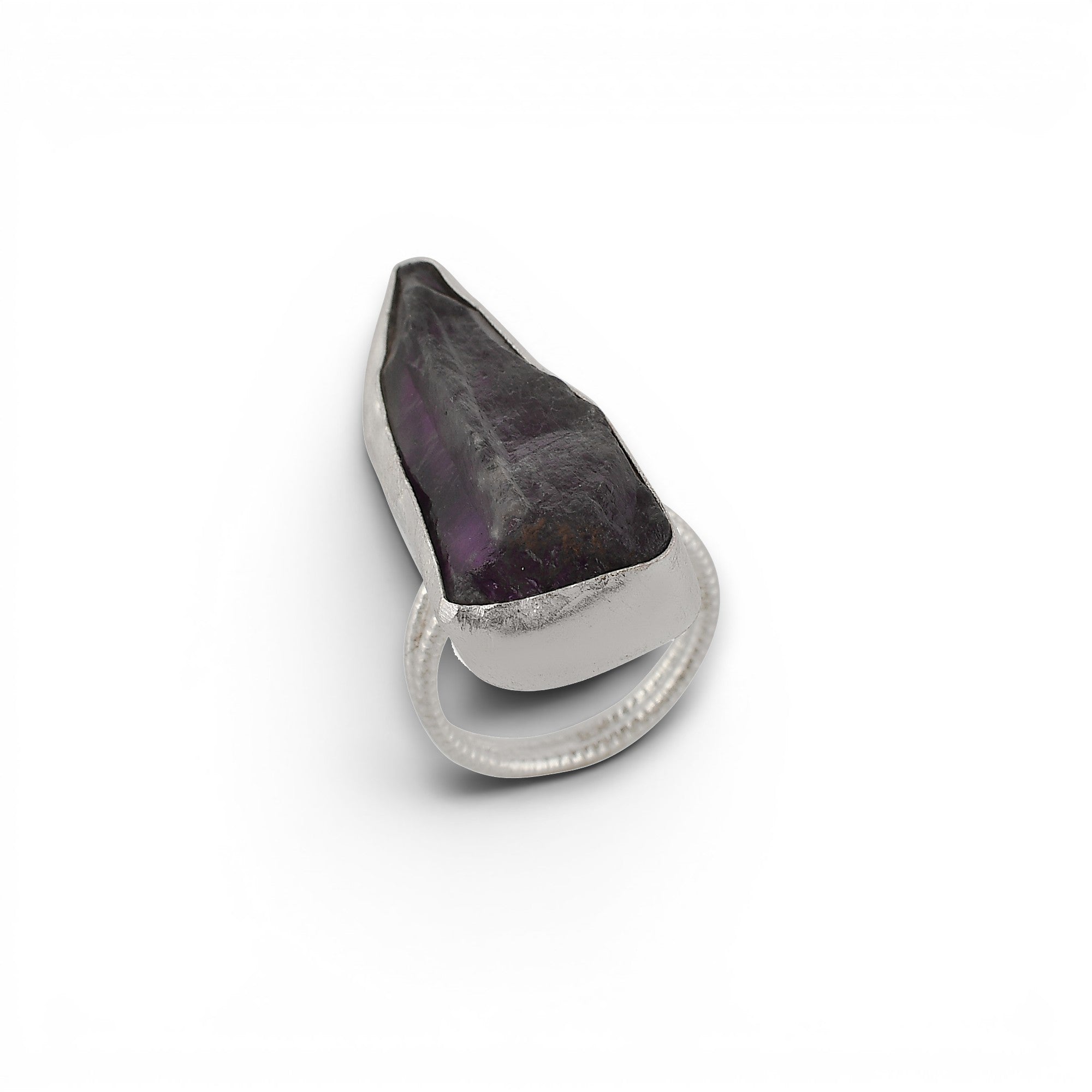Amethystt Rough Gemstone Ring