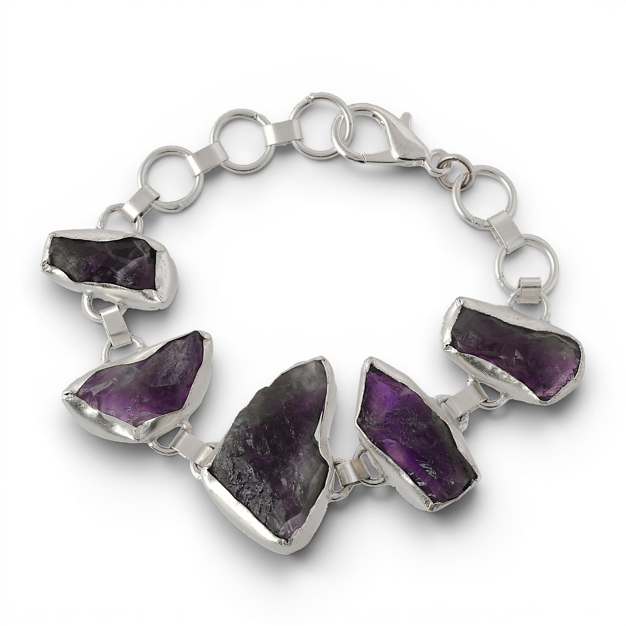 Amethyst Rough Gemstone Bracelet
