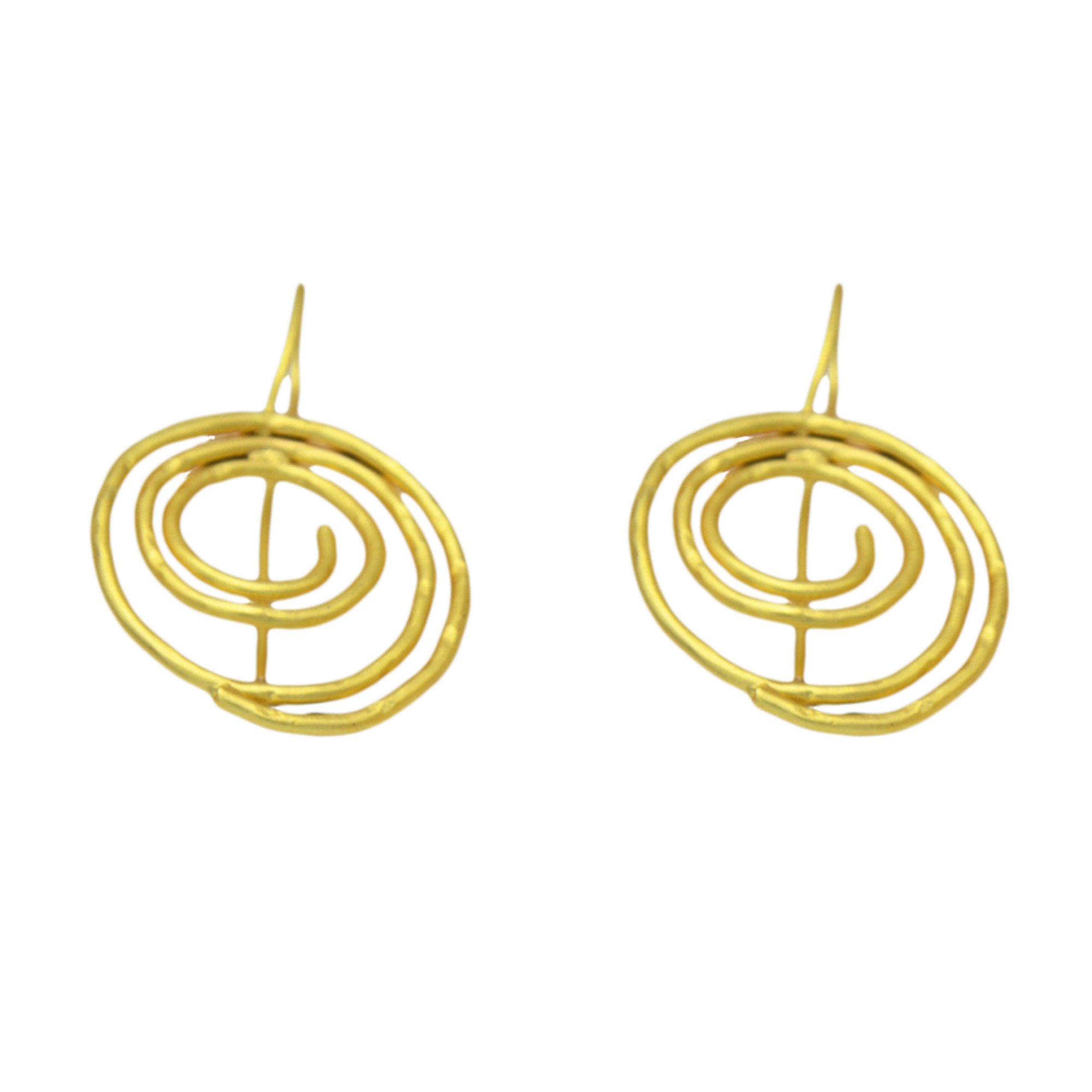 Swirl Gold Plated Dangle Earring