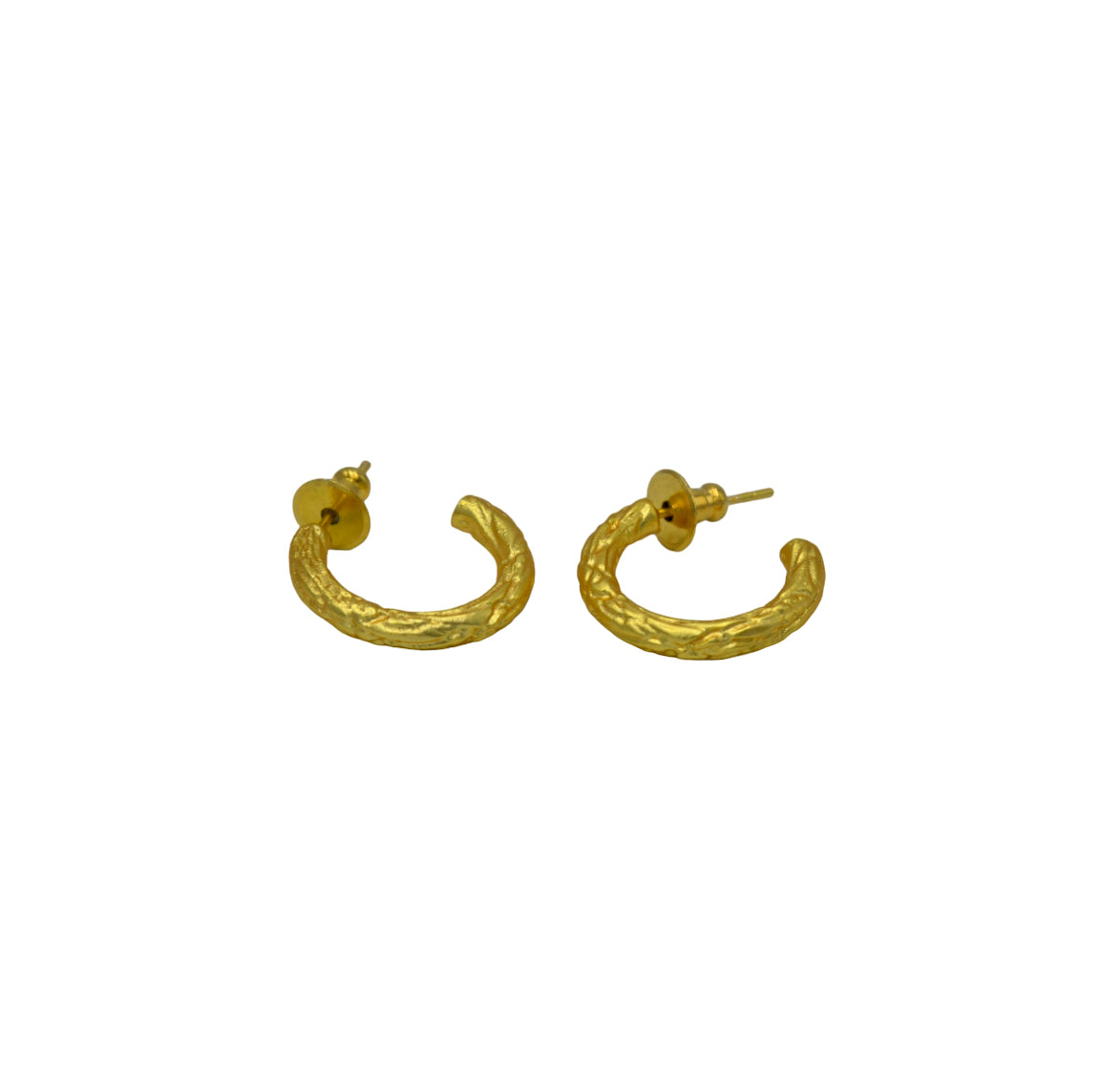 Irregular Hoop Gold Plated Stud Earring