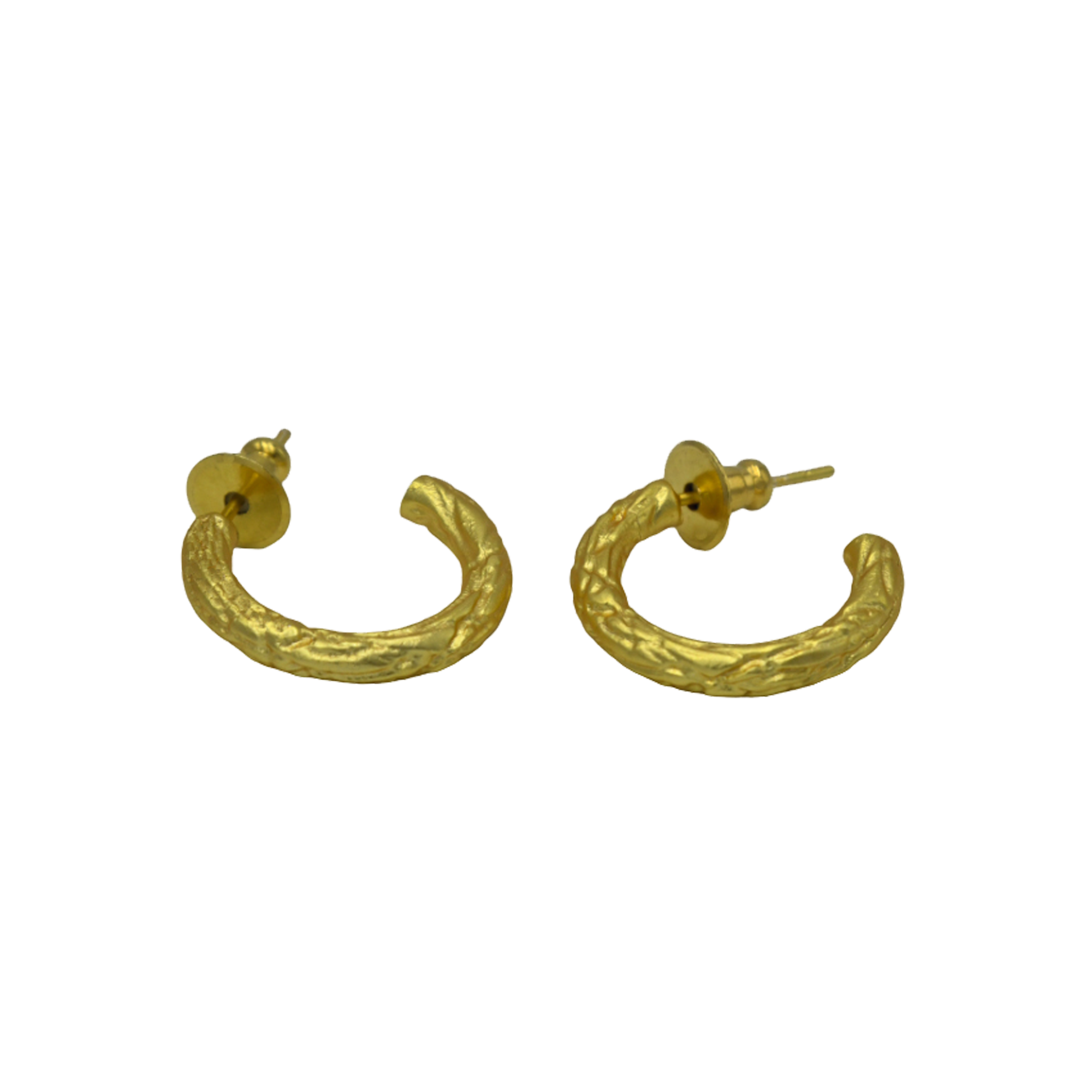 Irregular Gold Plated Hoop Earring