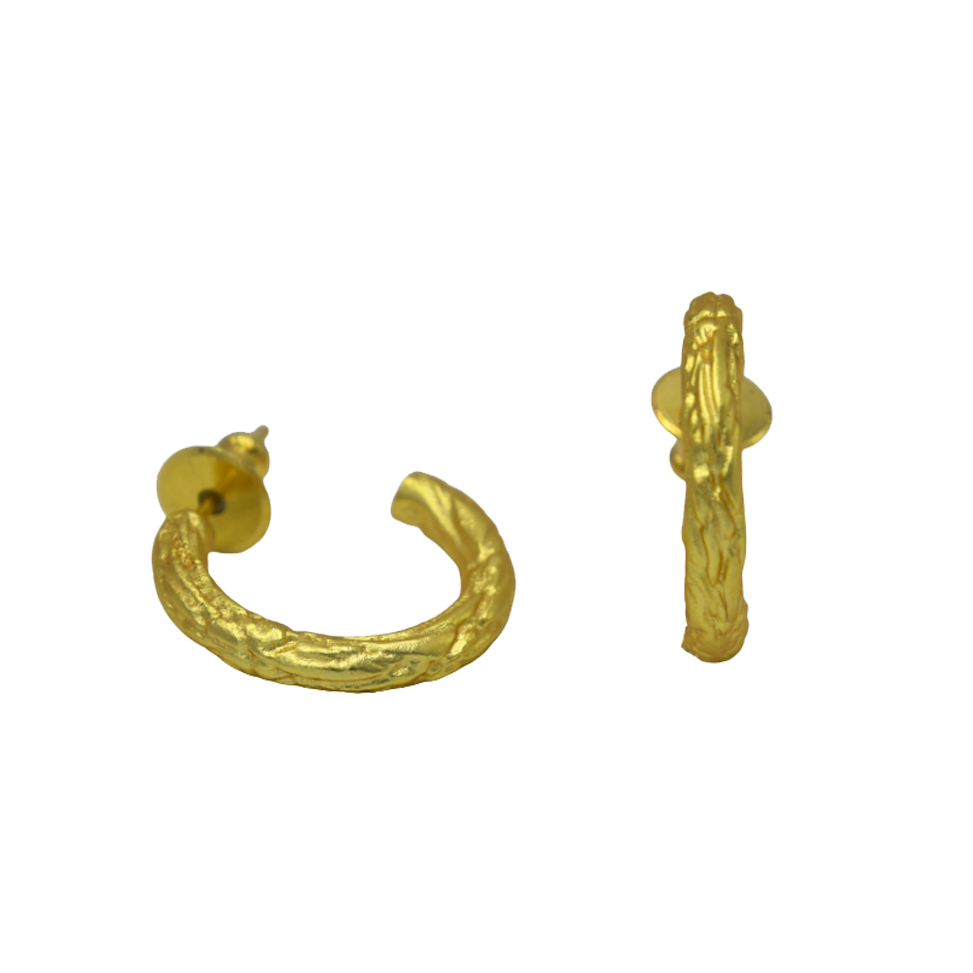 Irregular Gold Plated Hoop Earring