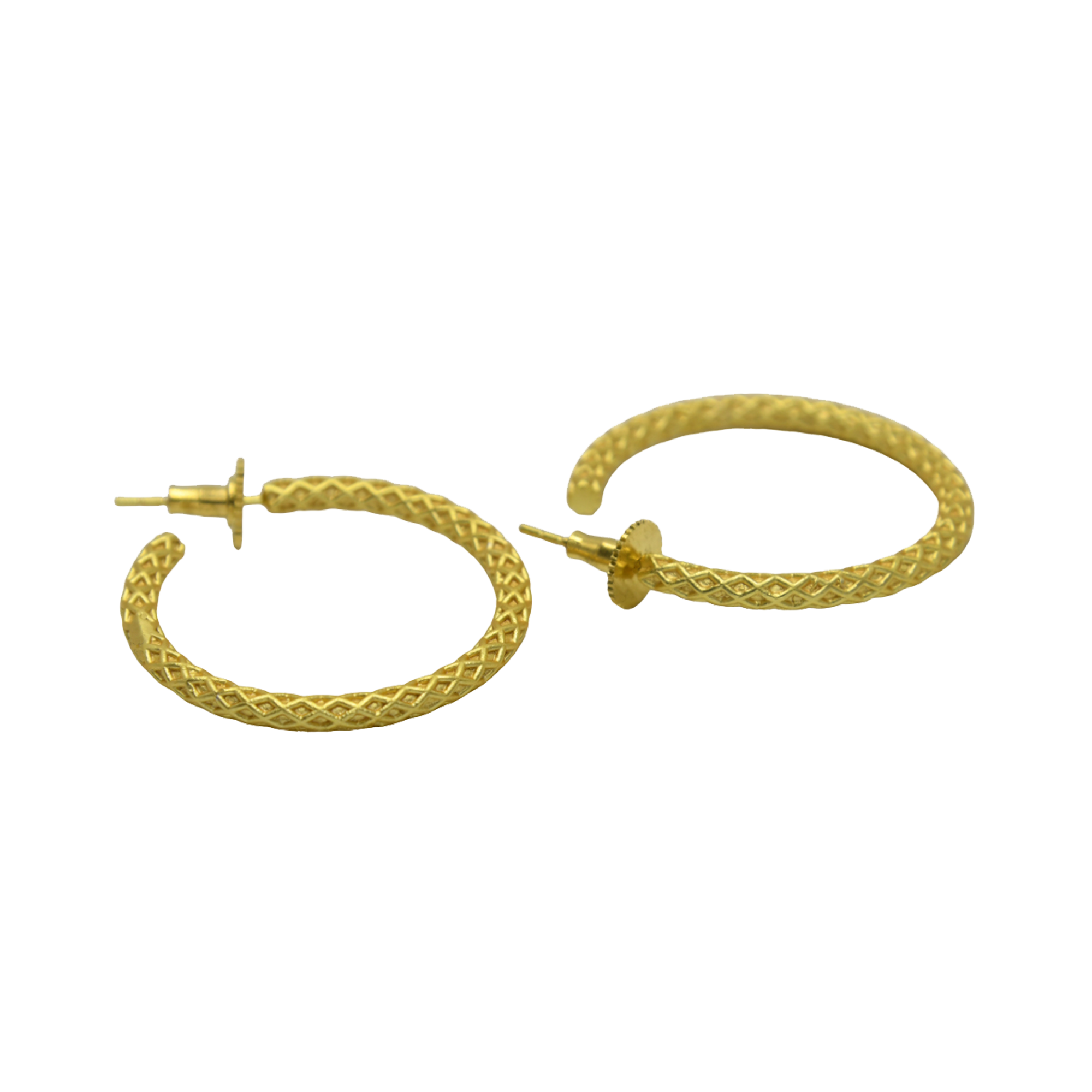 Crescent Gold Hoop Earring