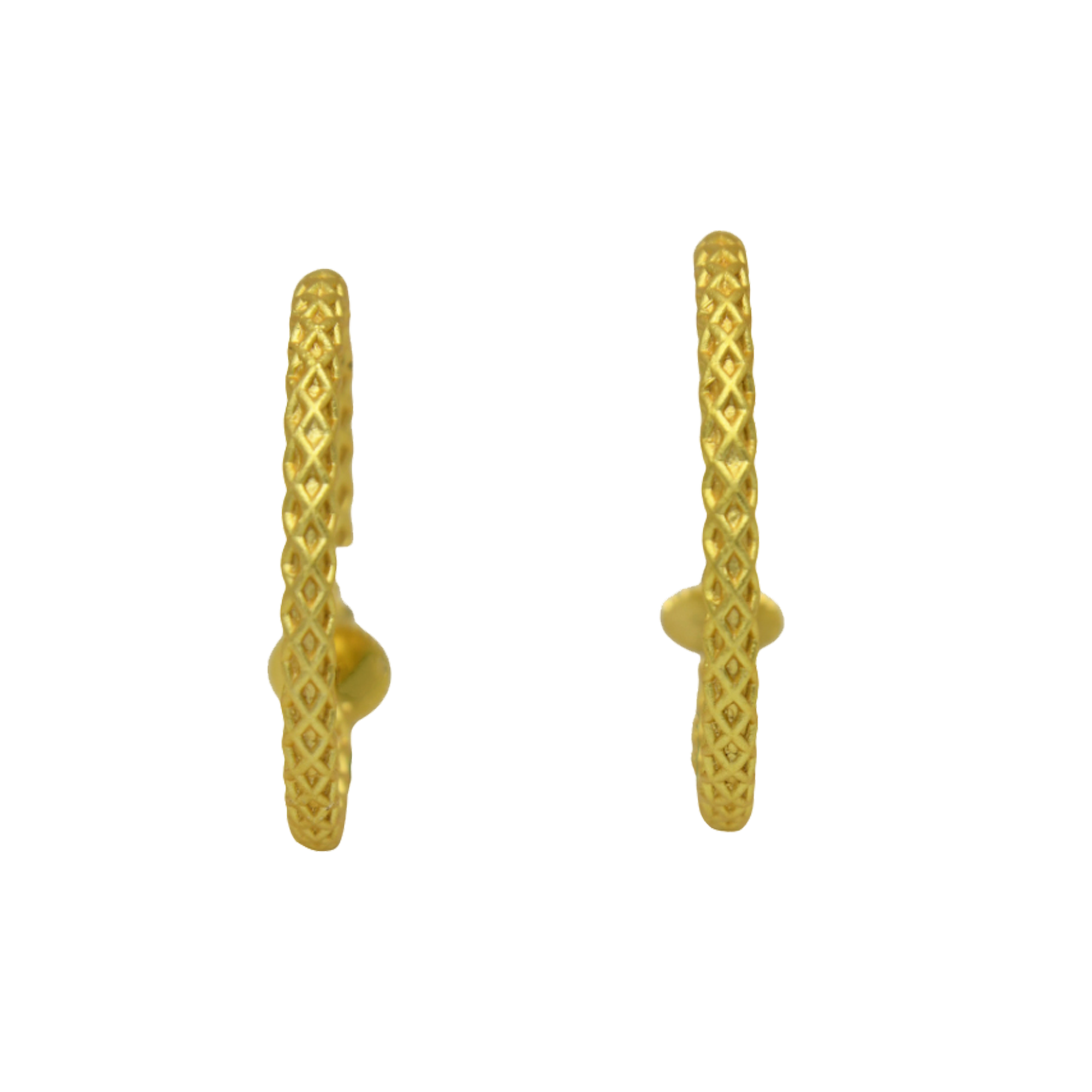 Crescent Gold Hoop Earring