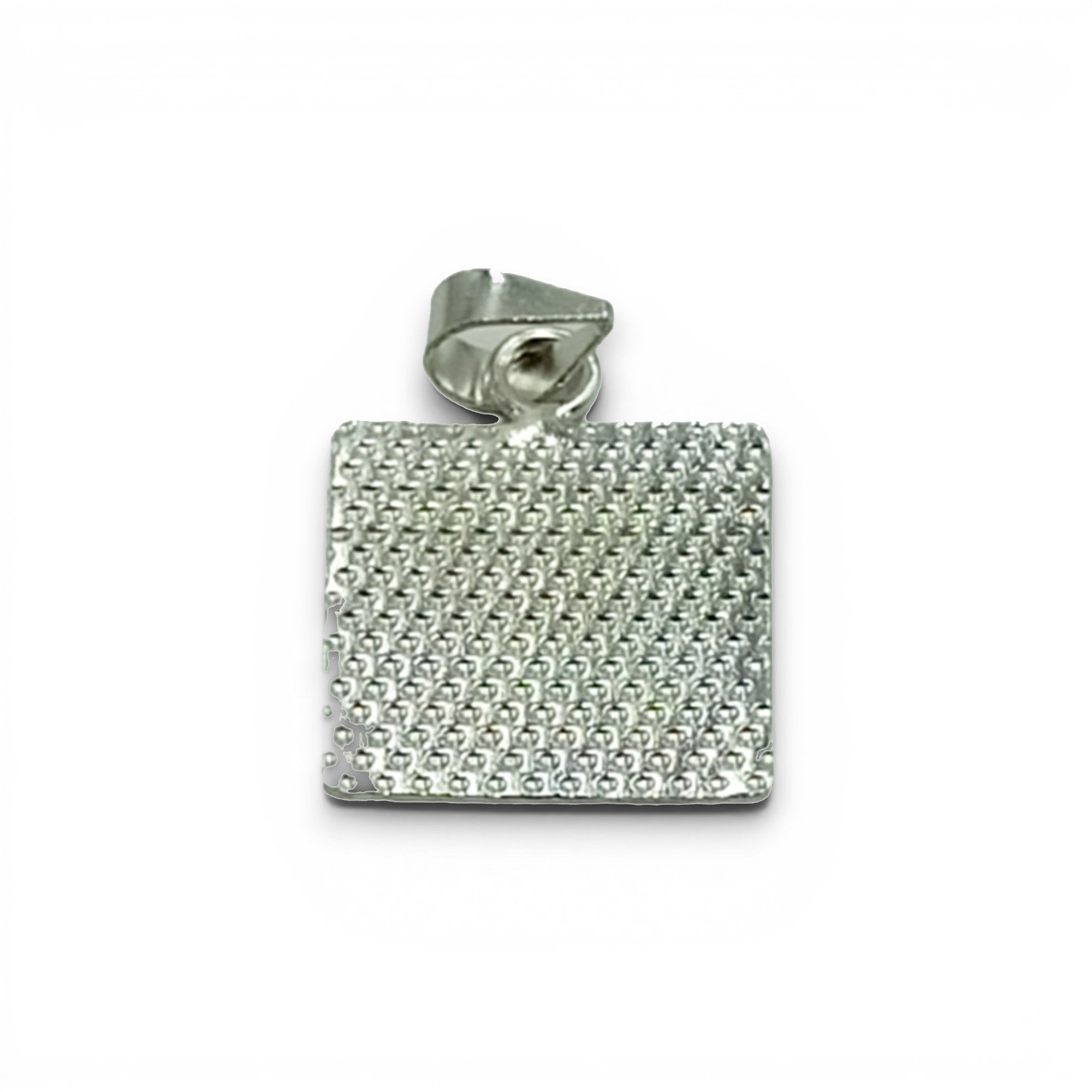 Square Hammered Sliver Pendent