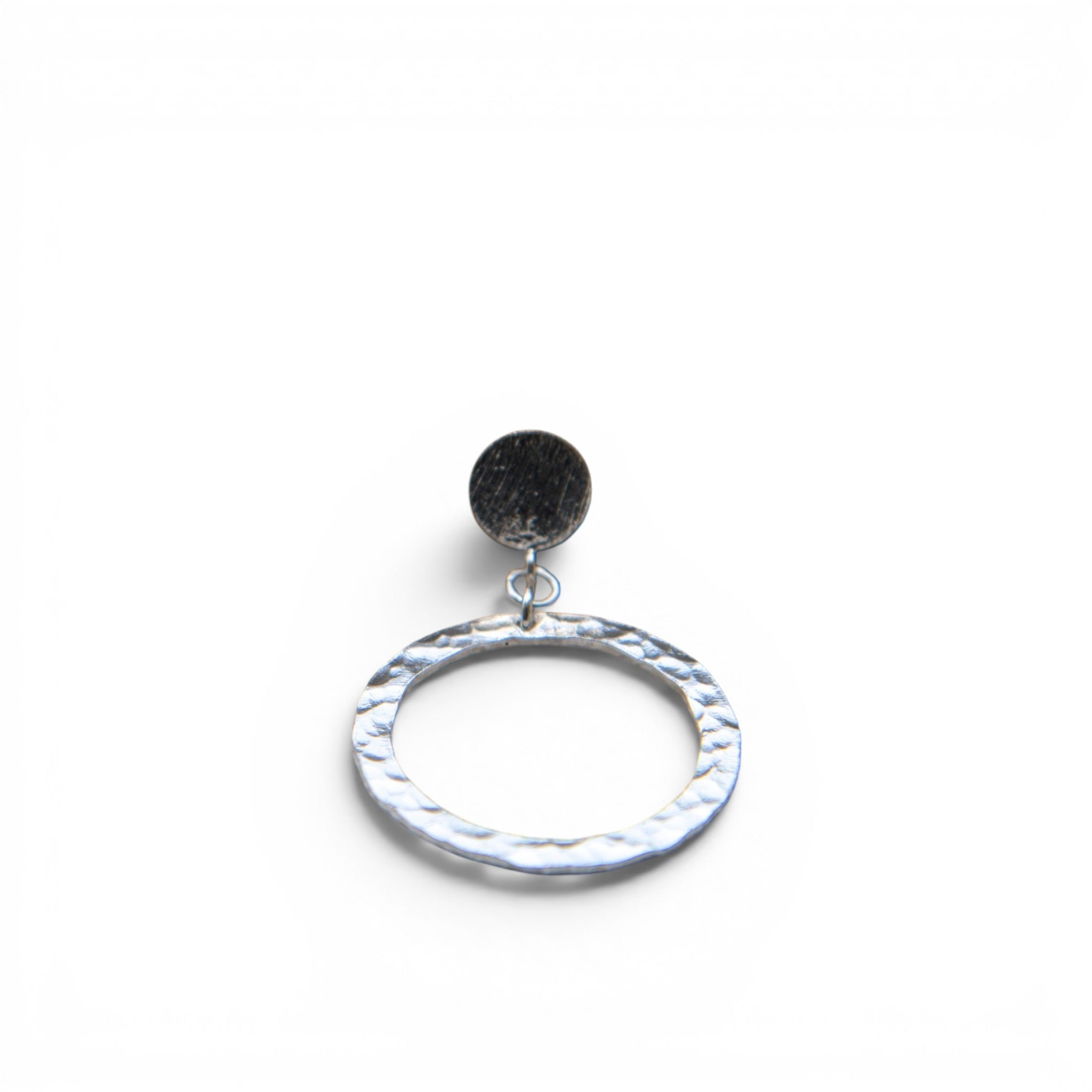 Silver Hoop Stud Earring