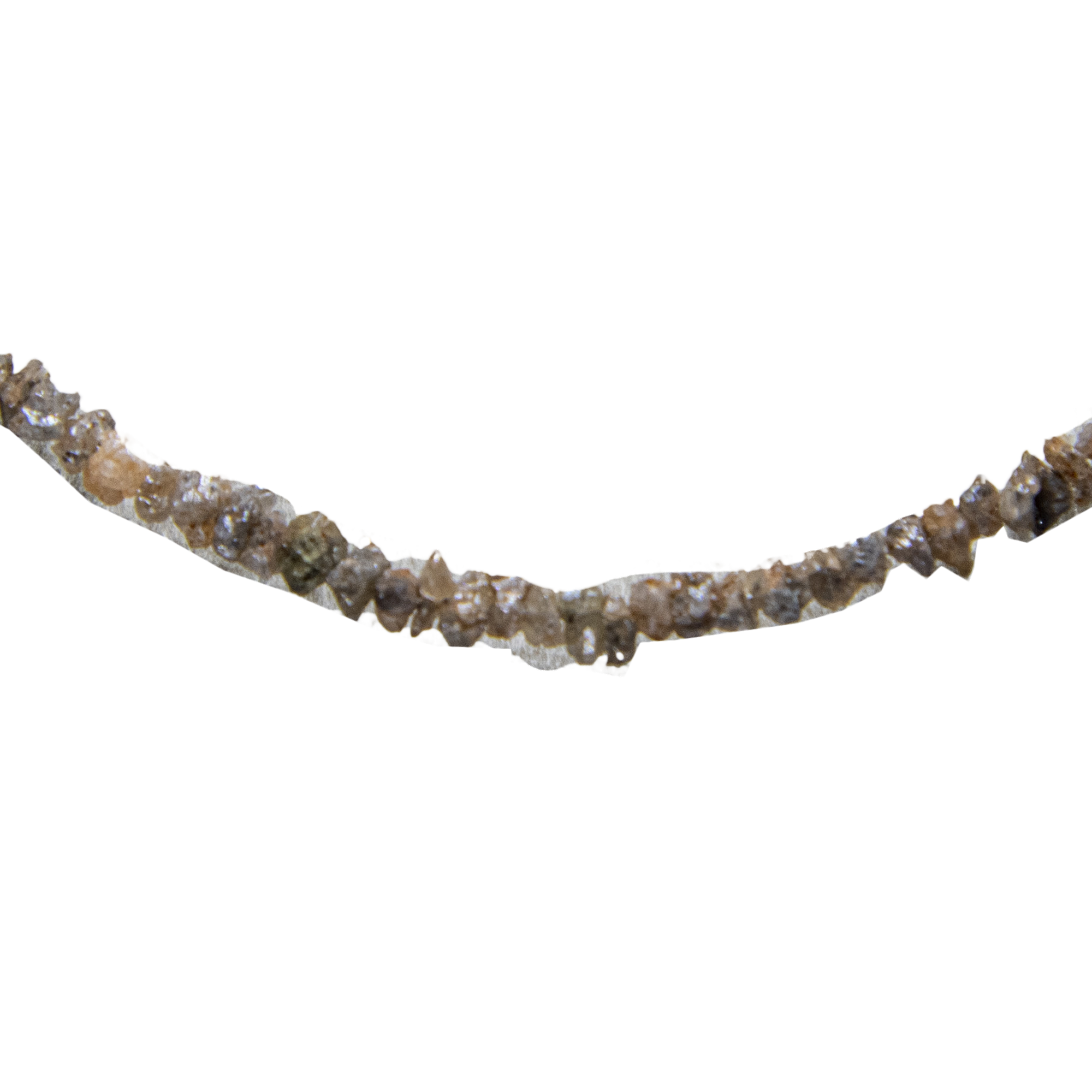 Pink Rough Diamond Beads Necklace with Silver Clasp